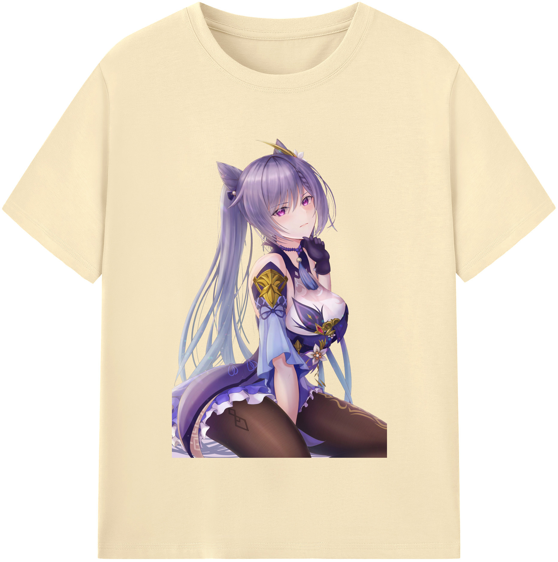 げんし神 刻晴 こくせい genshin Kokusei 綿100％半袖Tシャツ（フロントプリント）