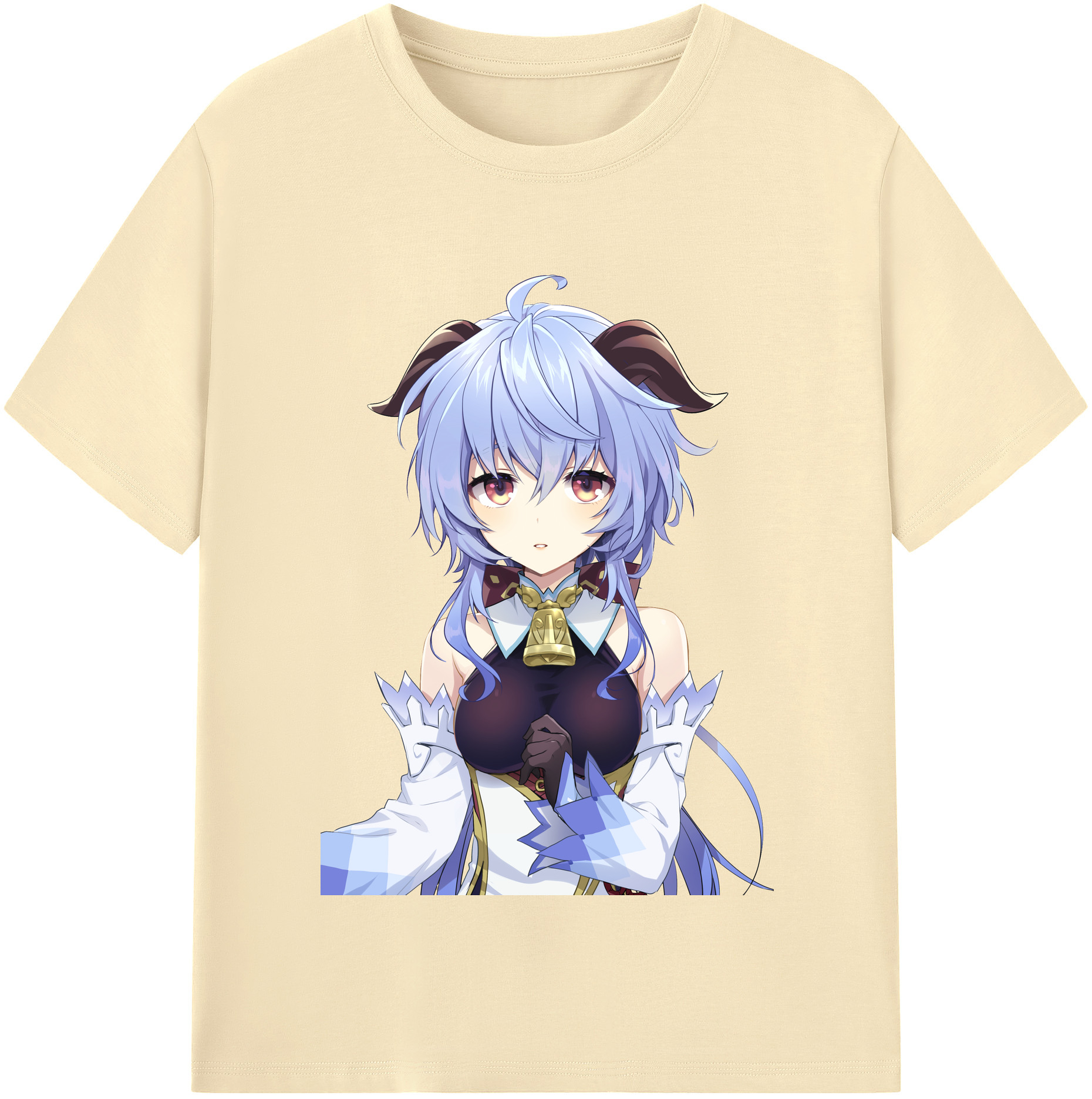 げんし神 甘雨 かんう genshin Ganyu 綿100％半袖Tシャツ（フロントプリント）