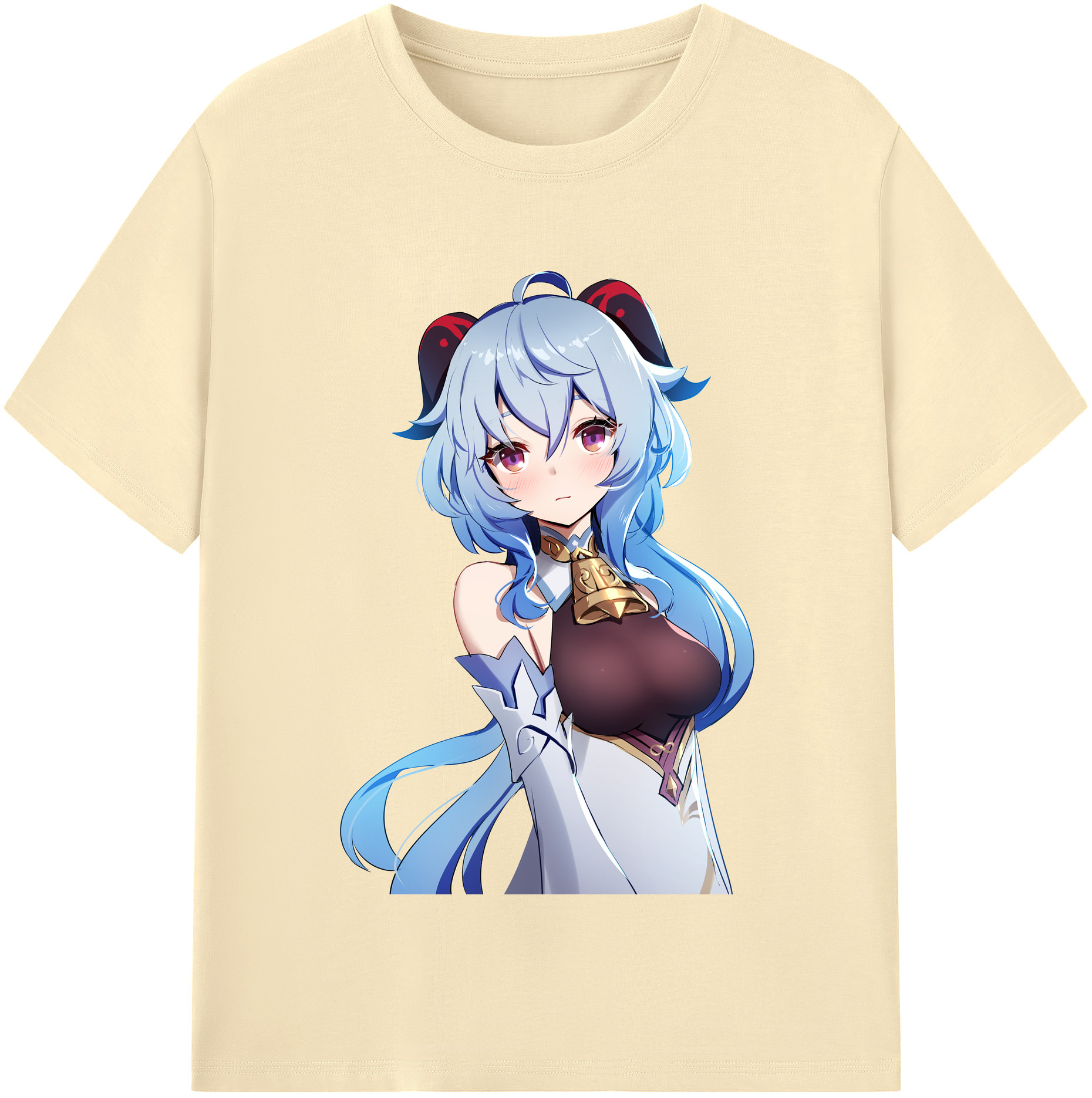 げんし神 甘雨 かんう genshin Ganyu 綿100％半袖Tシャツ（フロントプリント）