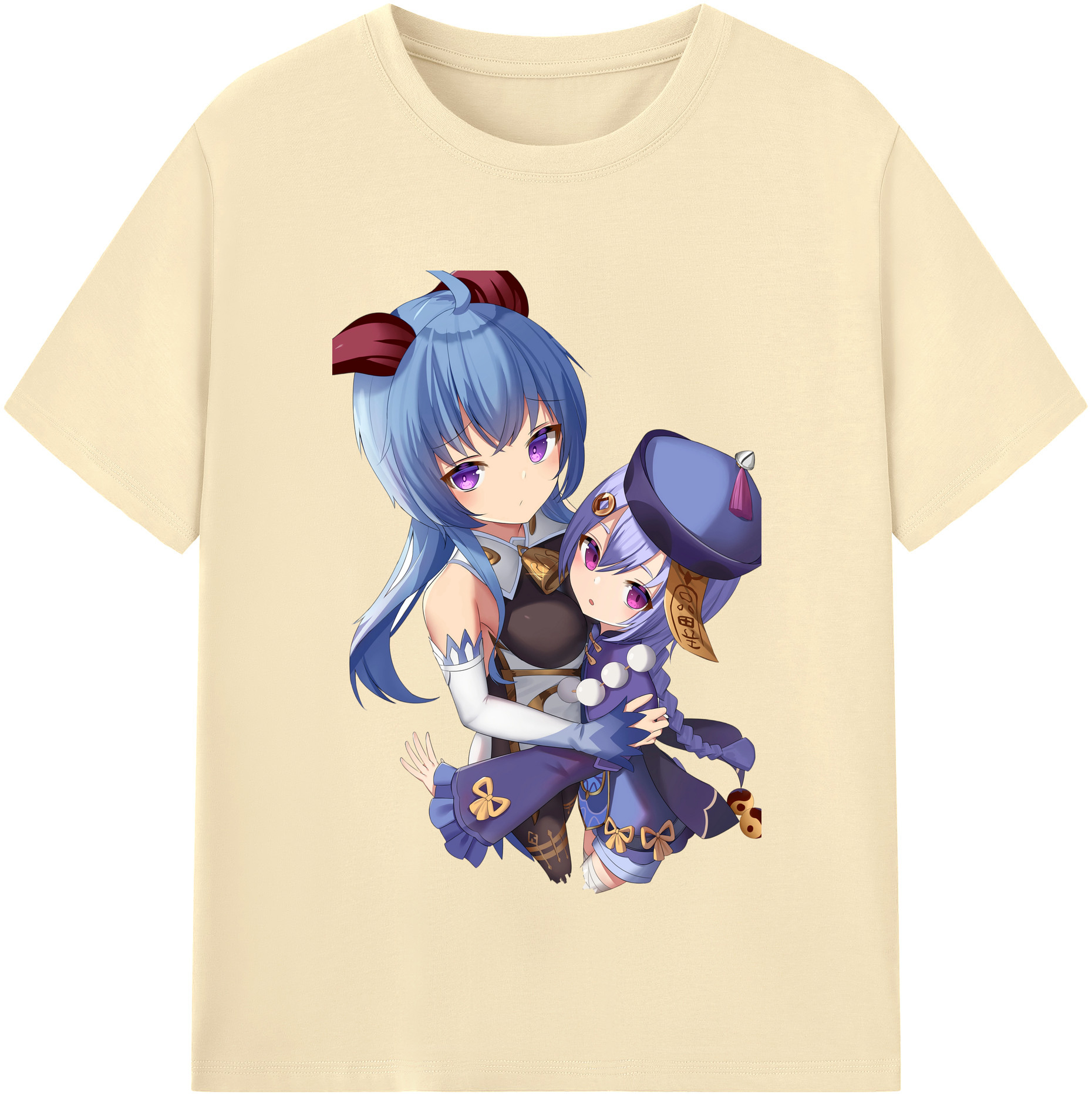げんし神 甘雨 かんう genshin Ganyu 綿100％半袖Tシャツ（フロントプリント）