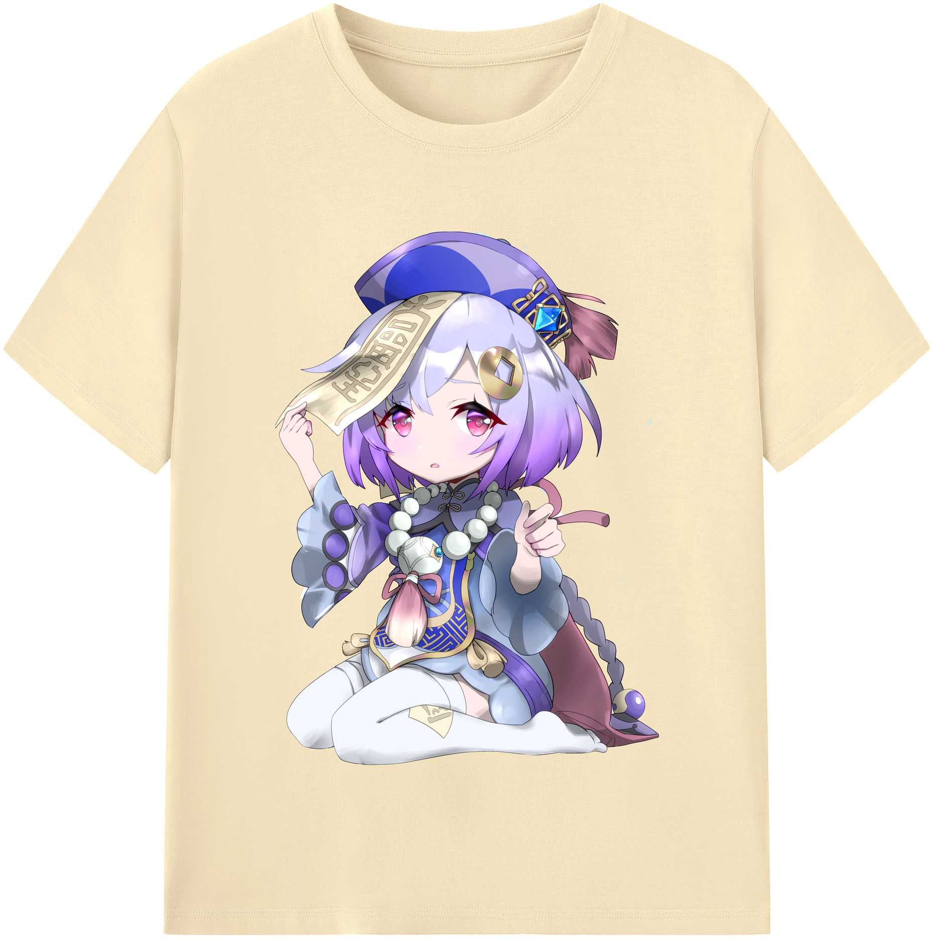 げんし神 七七 なな  genshin Nana 綿100％半袖Tシャツ（フロントプリント）