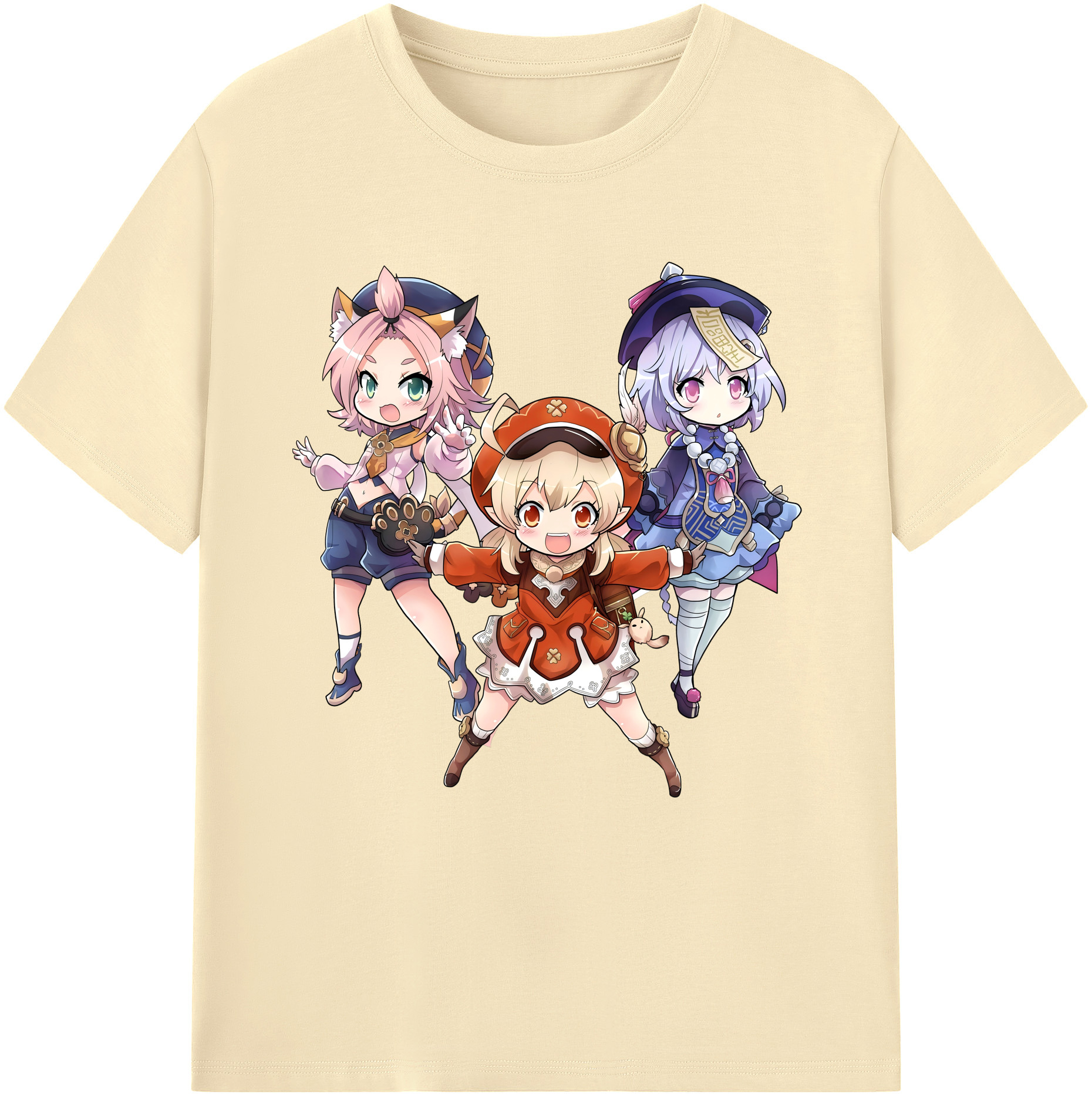 げんし神 七七 なな  genshin Nana 綿100％半袖Tシャツ（フロントプリント）