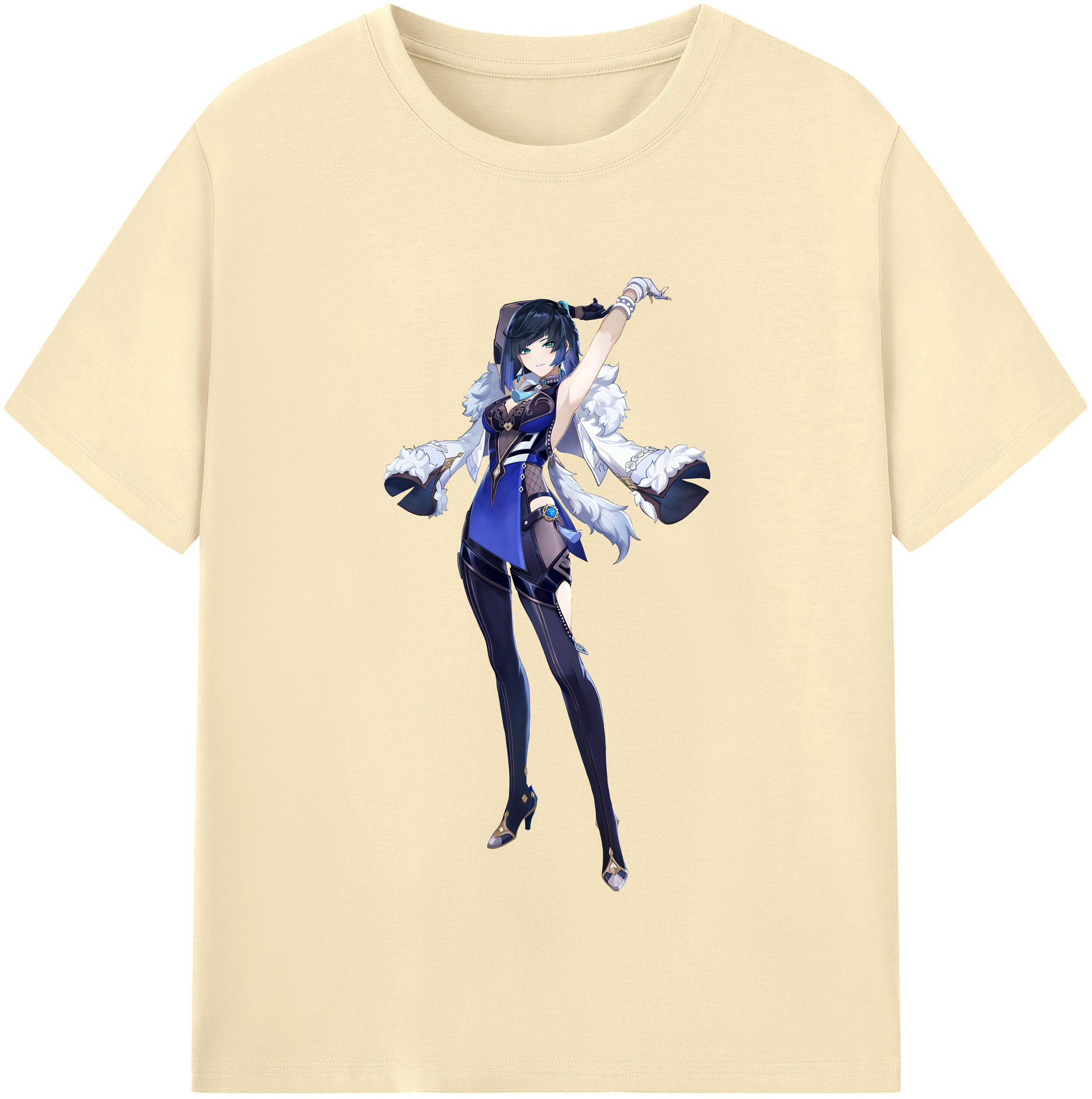 げんし神 夜兰 やらん genshin Yaran 綿100％半袖Tシャツ（フロントプリント）