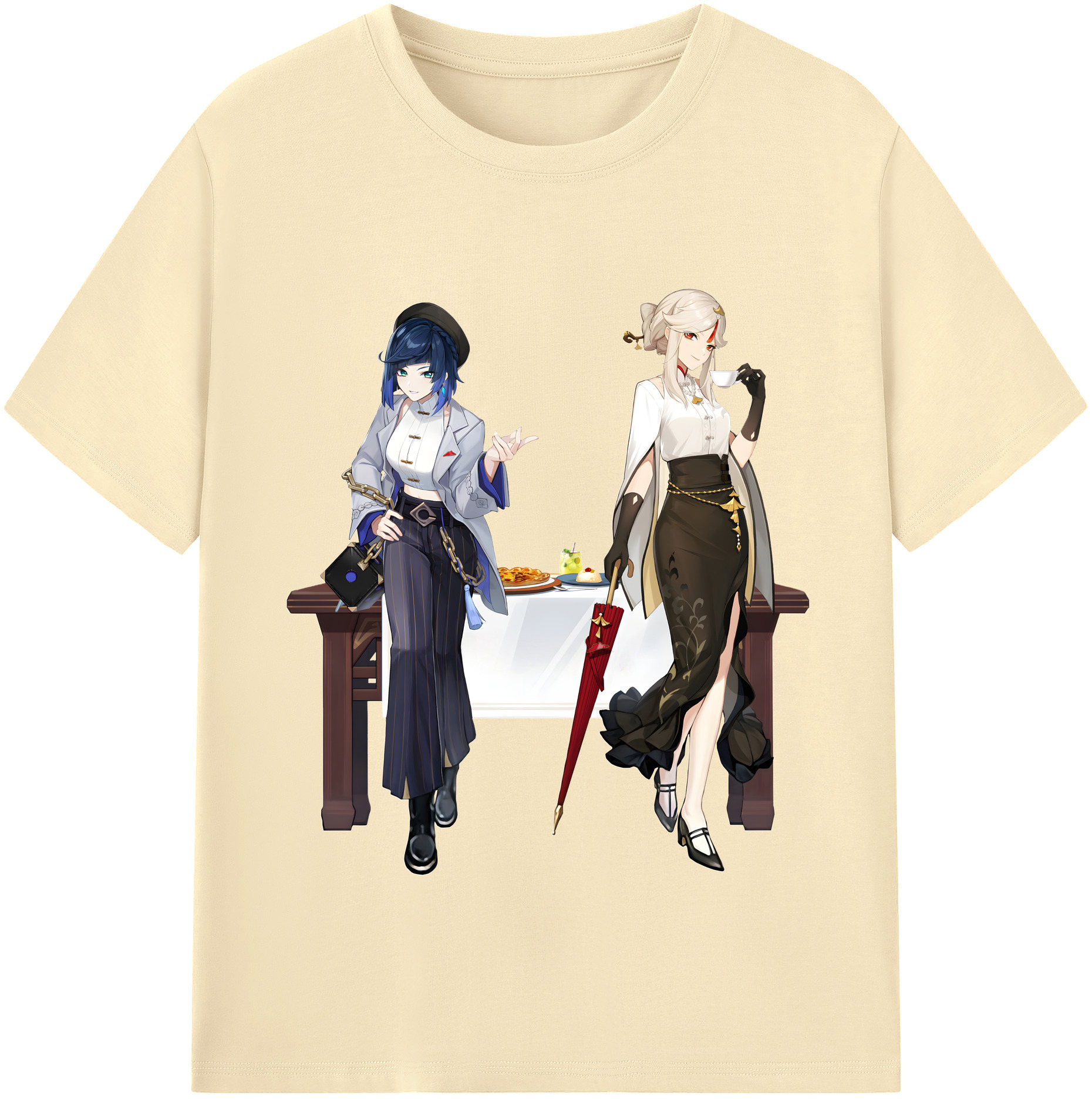 げんし神 夜兰 やらん genshin Yaran 綿100％半袖Tシャツ（フロントプリント）