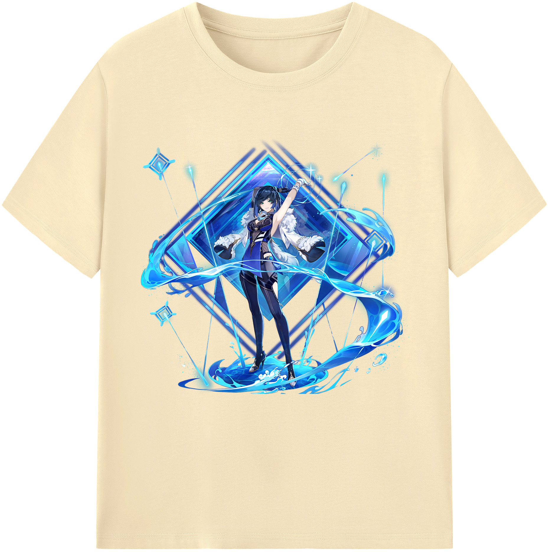 げんし神 夜兰 やらん genshin Yaran 綿100％半袖Tシャツ（フロントプリント）