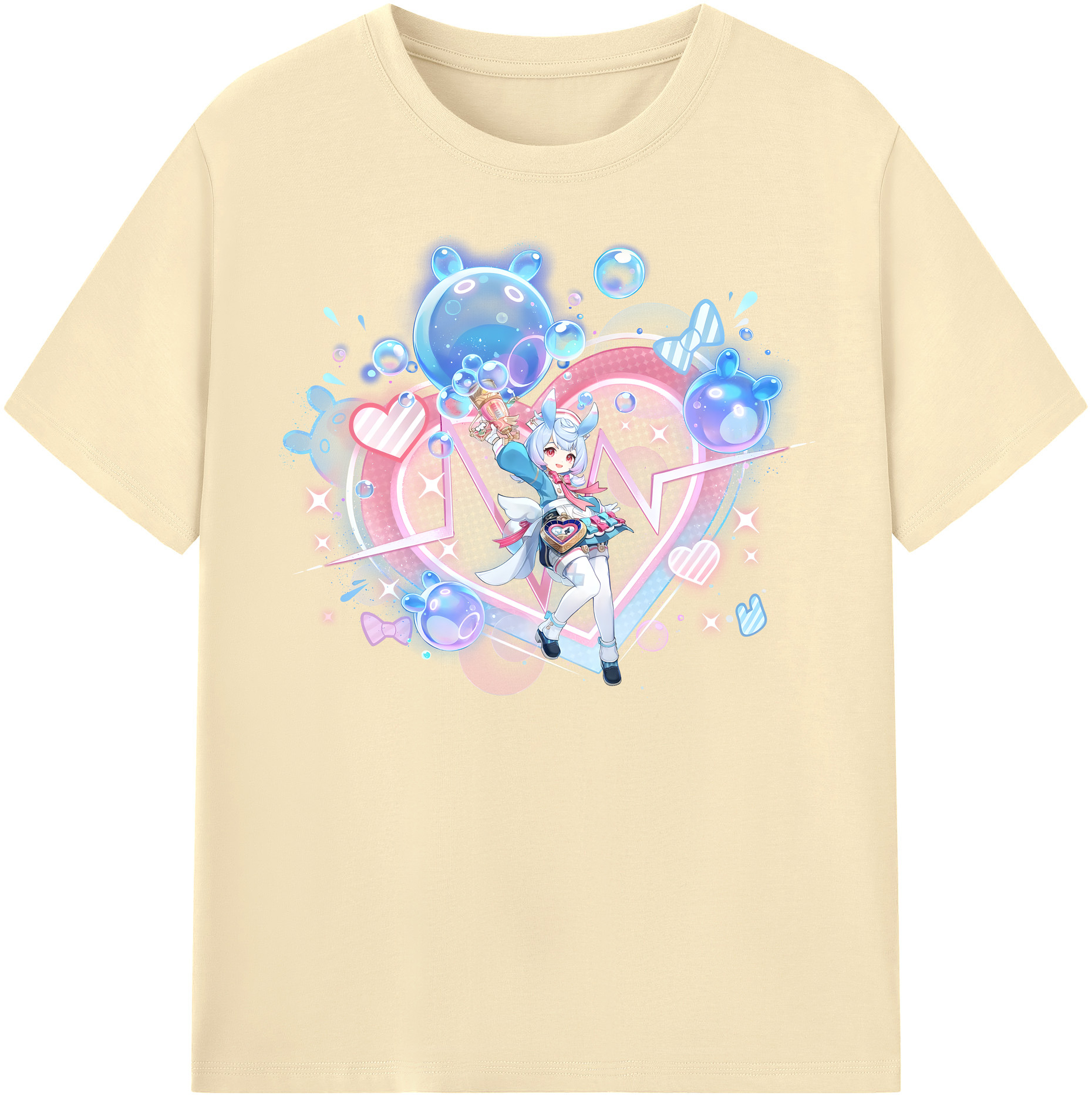げんし神 シゲウィン genshin Shigewin 綿100％半袖Tシャツ（フロントプリント）