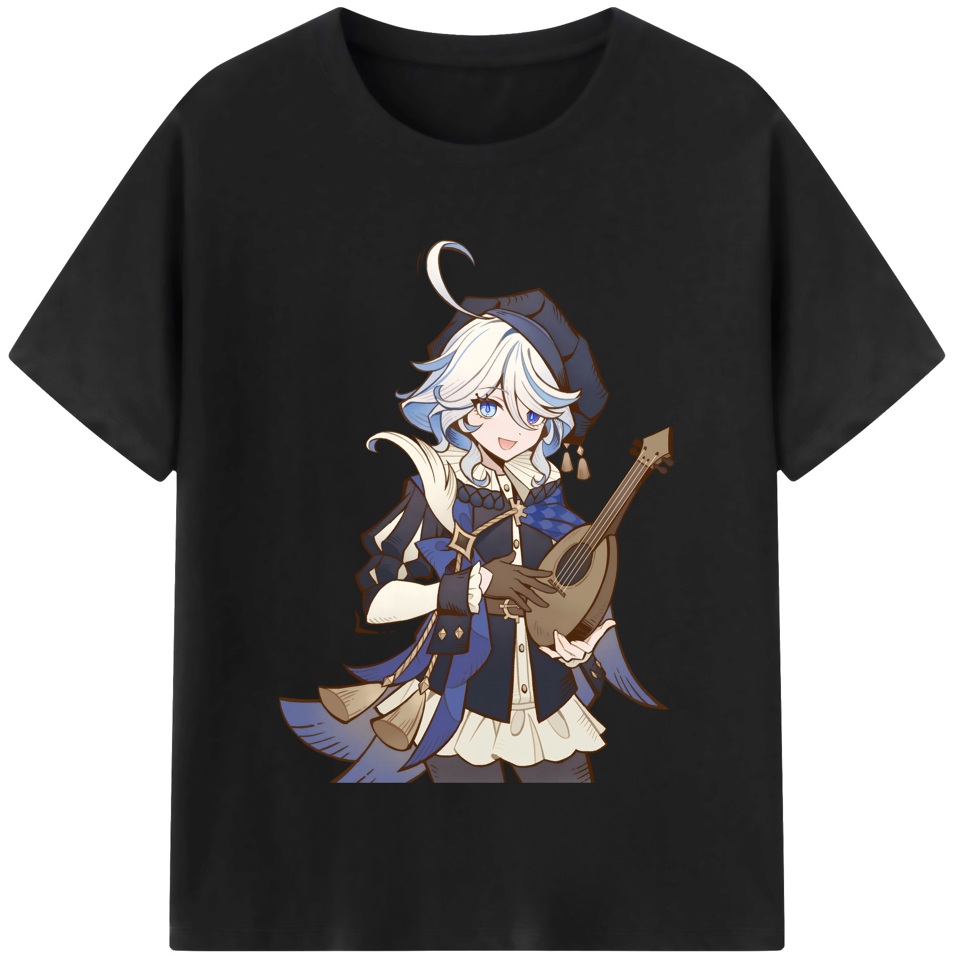 げんし神 フリーナ genshin Furina 綿100％半袖Tシャツ（フロントプリント）