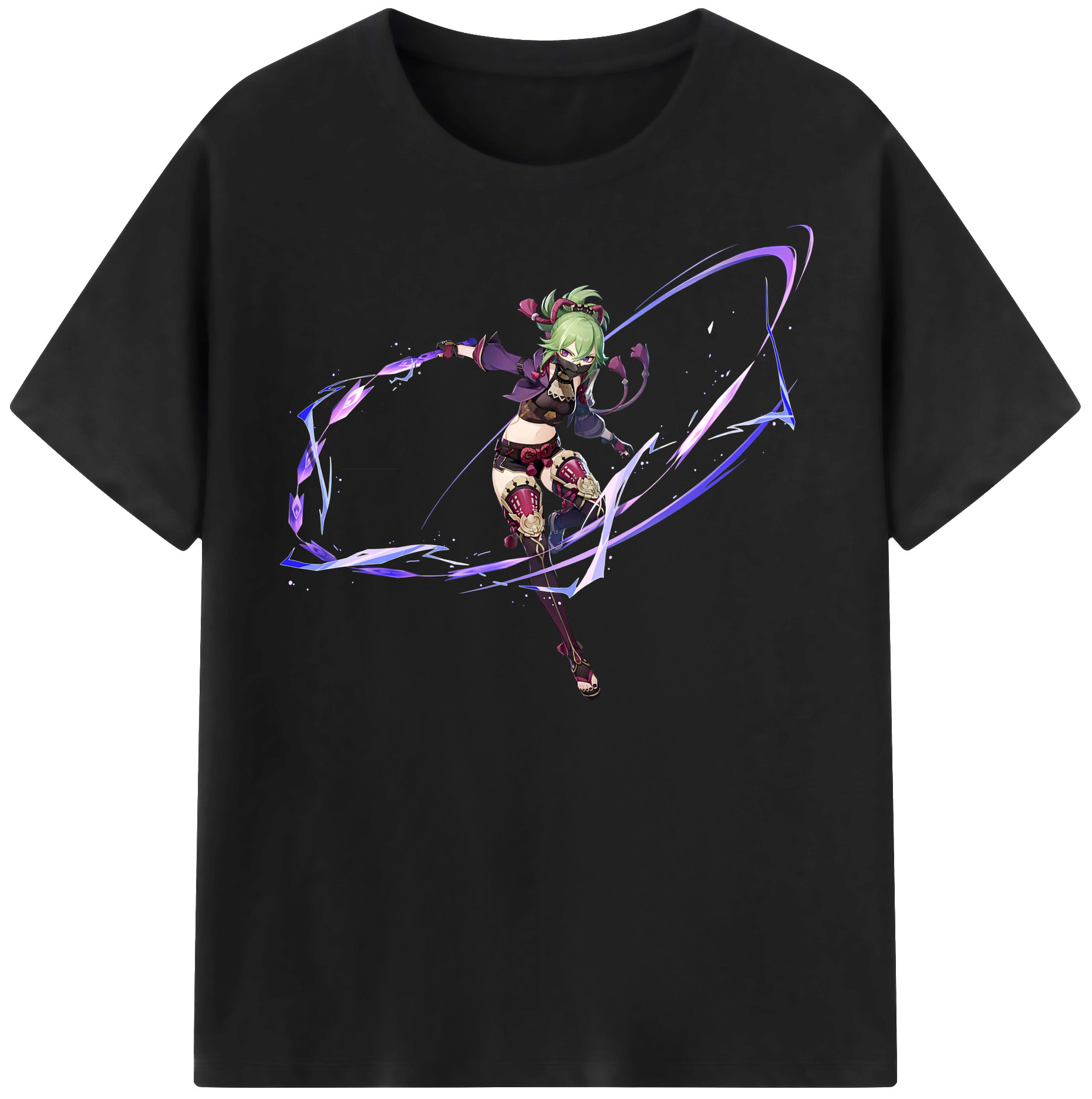 げんし神  久岐忍 くき しのぶ genshin Kuki Shinobu 綿100％半袖Tシャツ（フロントプリント）