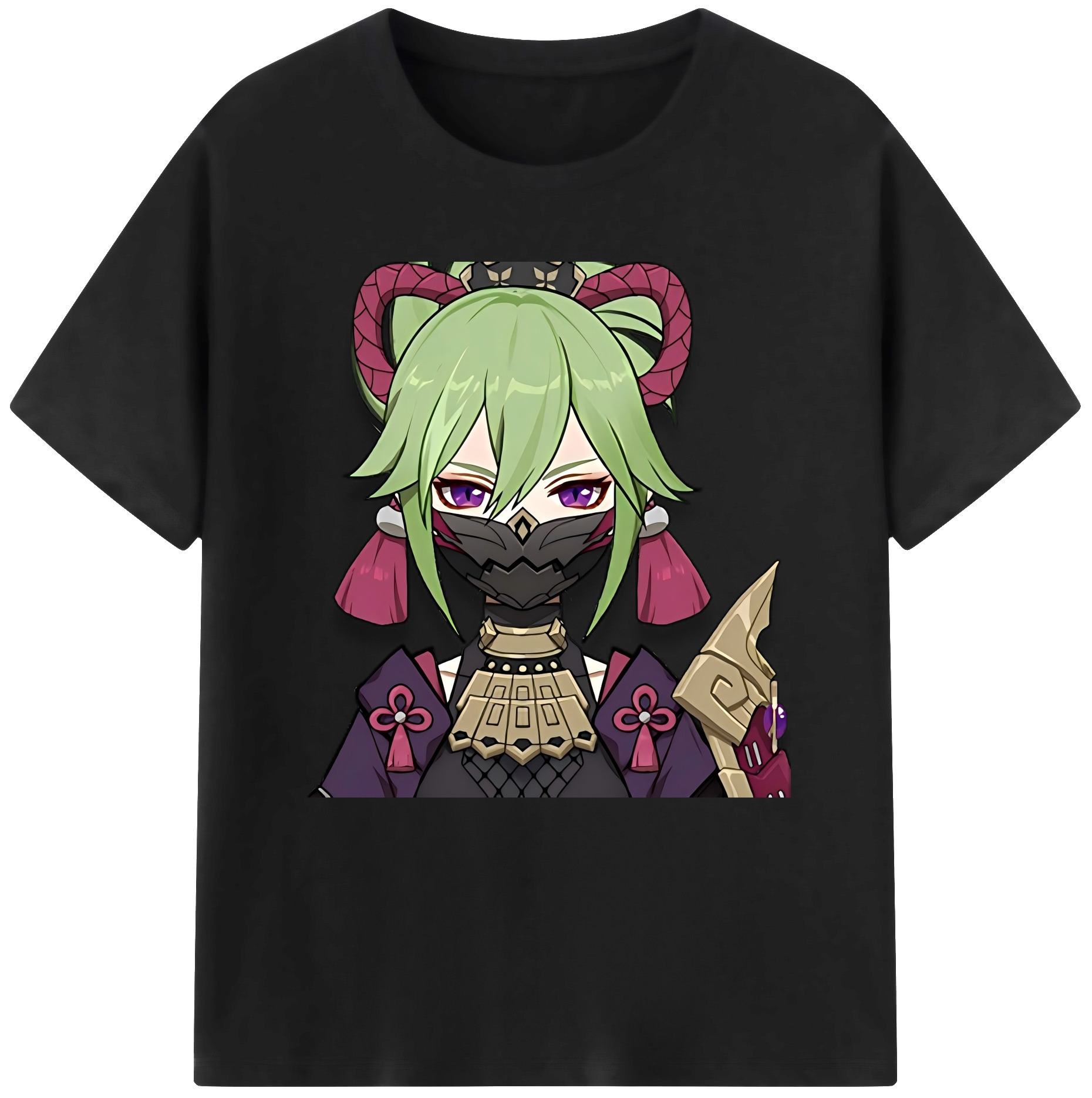 げんし神  久岐忍 くき しのぶ genshin Kuki Shinobu 綿100％半袖Tシャツ（フロントプリント）