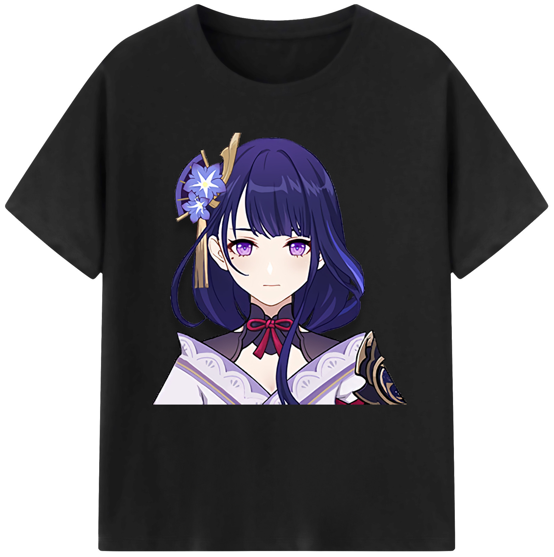 げんし神 雷電将軍 らいでんしょうぐん genshin Raiden Shogun 綿100％半袖Tシャツ（フロントプリント）