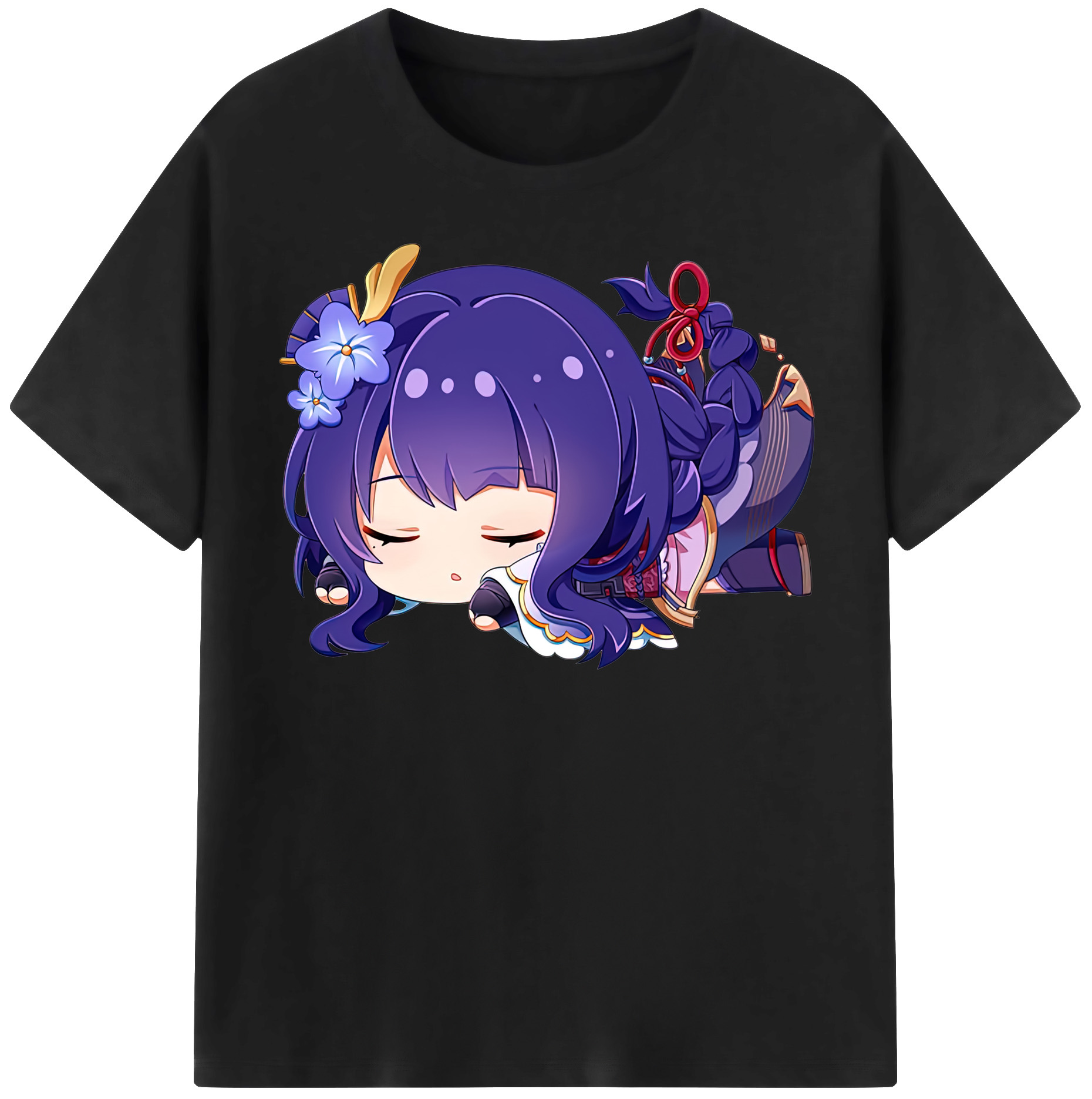 げんし神 雷電将軍 らいでんしょうぐん genshin Raiden Shogun 綿100％半袖Tシャツ（フロントプリント）