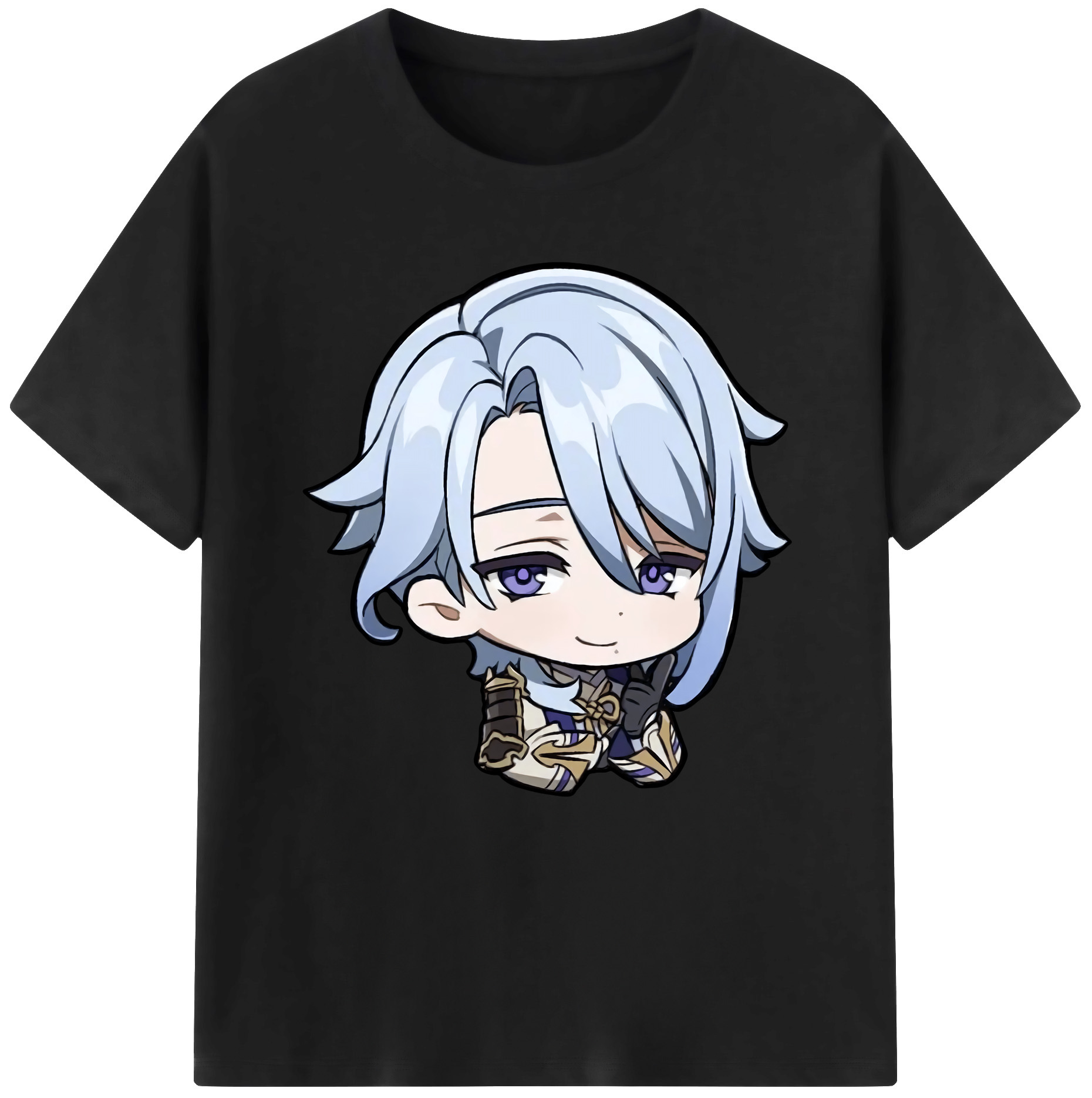 げんし神 神里綾人 かみさとあやと genshin Kamisato Ayato 綿100％半袖Tシャツ（フロントプリント）