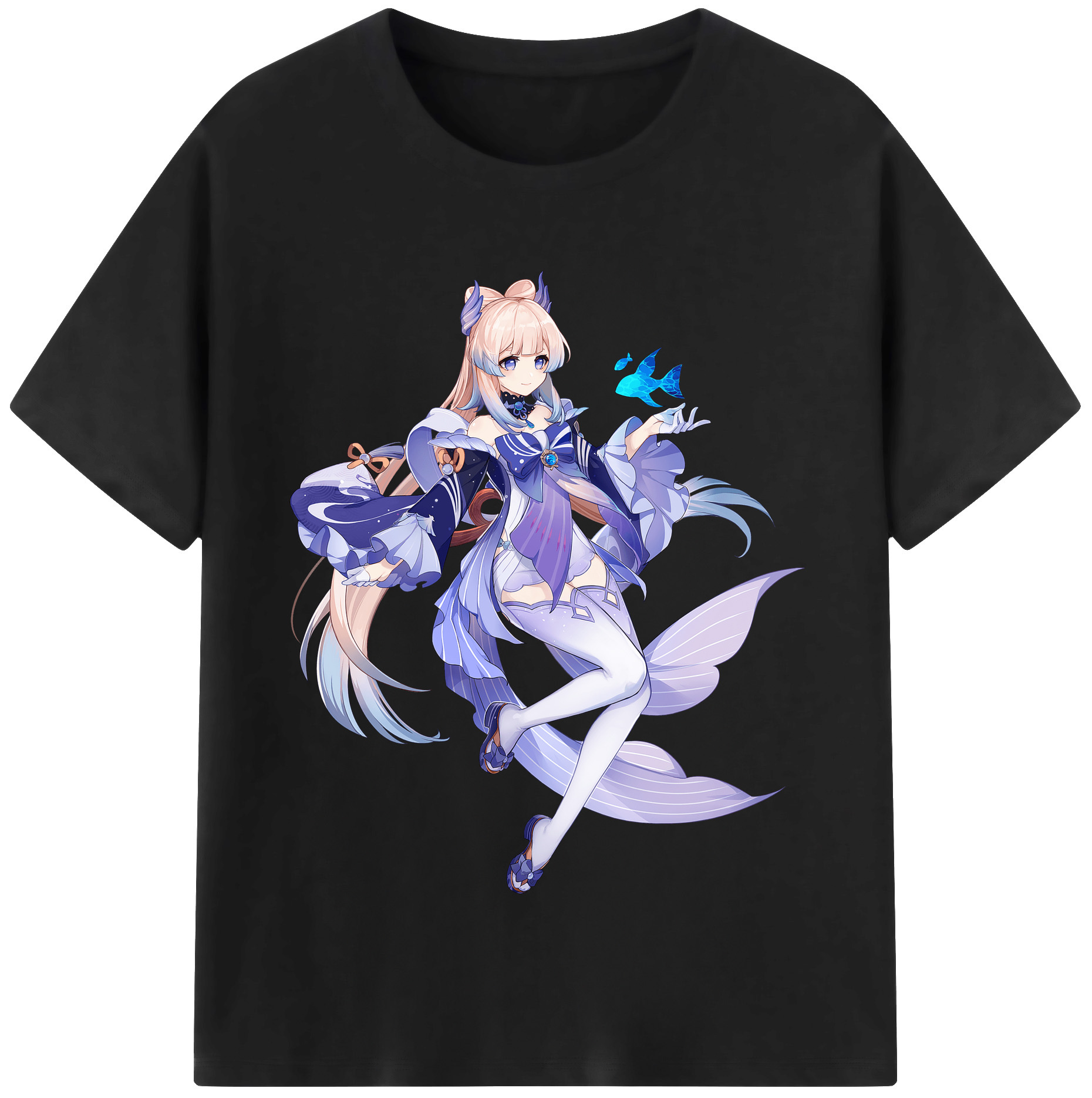 げんし神 珊瑚宮心海 サンゴノミヤ・ココミ genshin Sangonomiya Kokomi 綿100％半袖Tシャツ（フロントプリント）