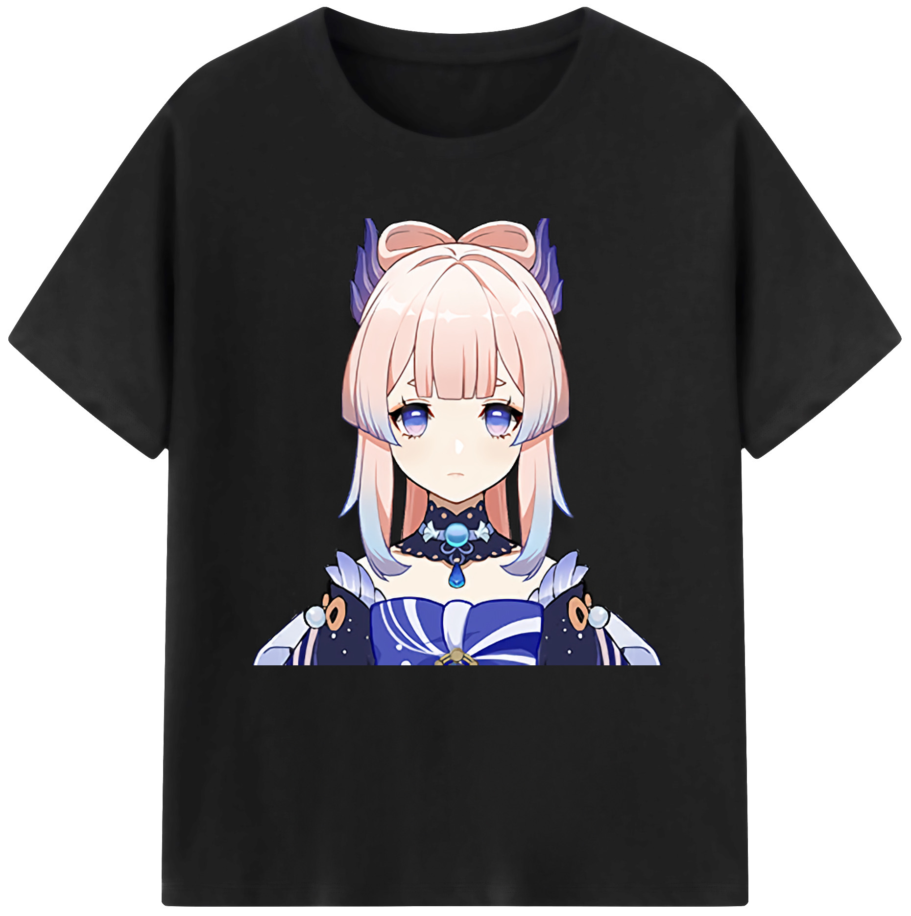 げんし神 珊瑚宮心海 サンゴノミヤ・ココミ genshin Sangonomiya Kokomi 綿100％半袖Tシャツ（フロントプリント）