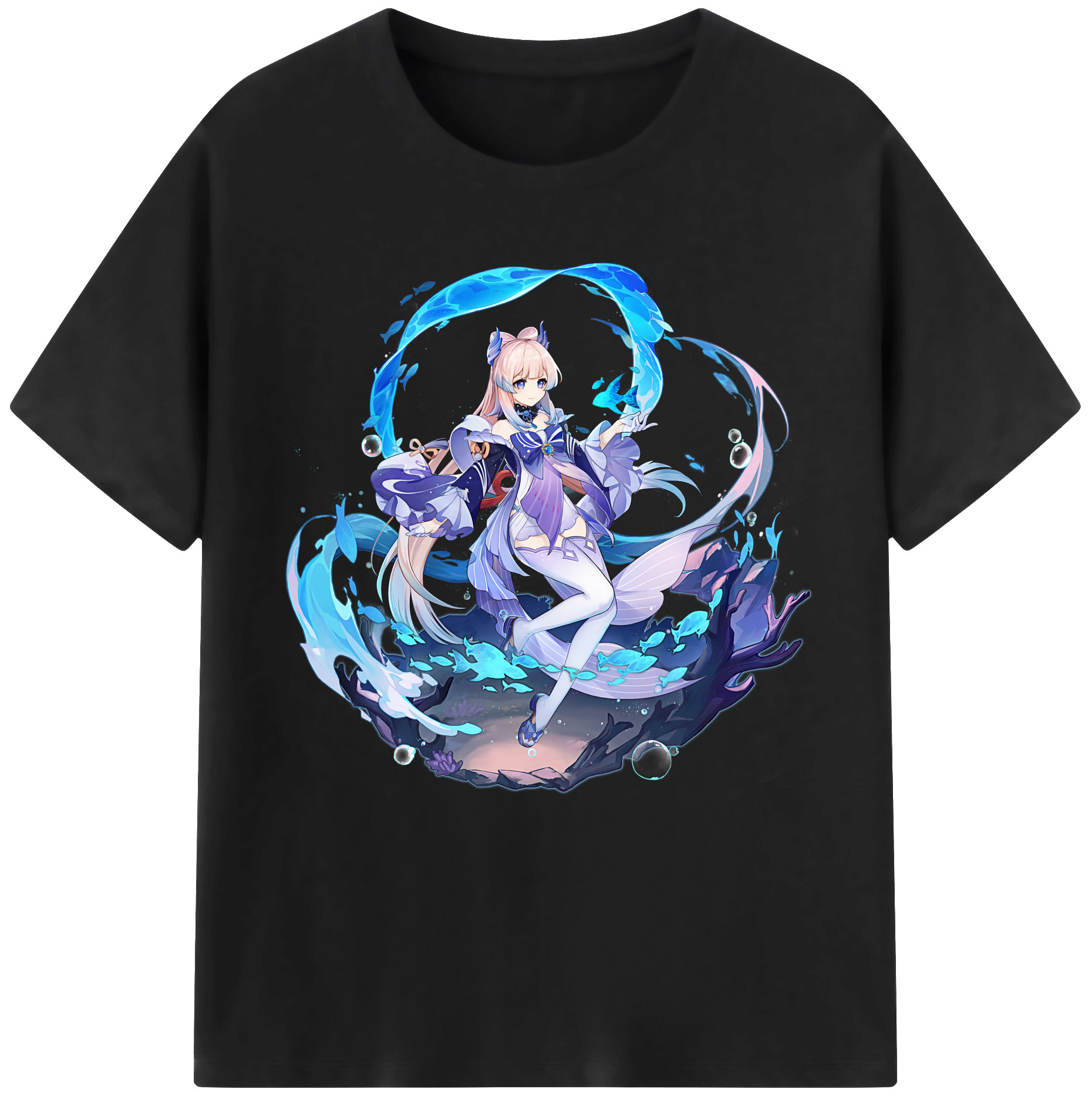 げんし神 珊瑚宮心海 サンゴノミヤ・ココミ genshin Sangonomiya Kokomi 綿100％半袖Tシャツ（フロントプリント）