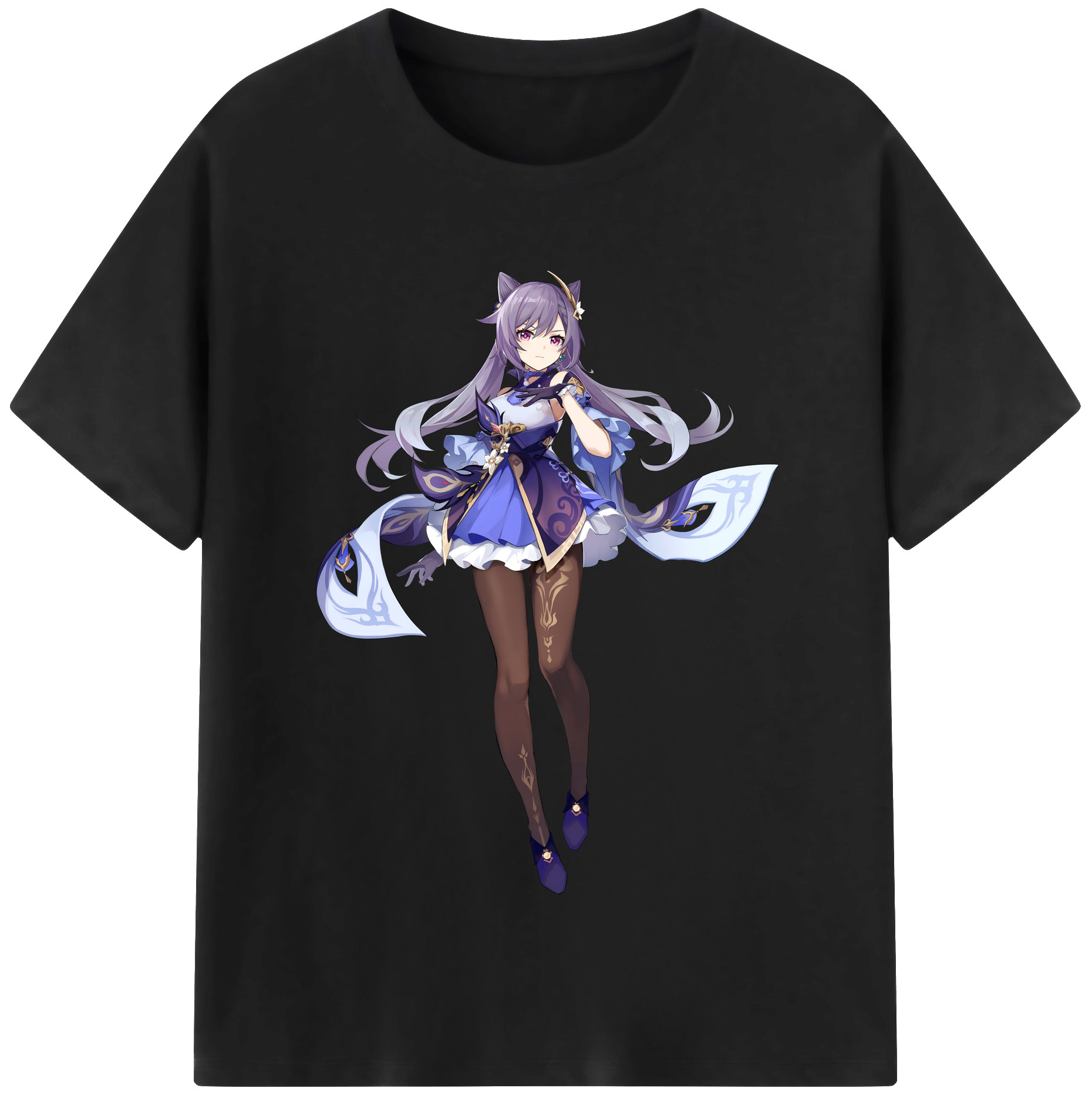 げんし神 刻晴 こくせい genshin Kokusei 綿100％半袖Tシャツ（フロントプリント）
