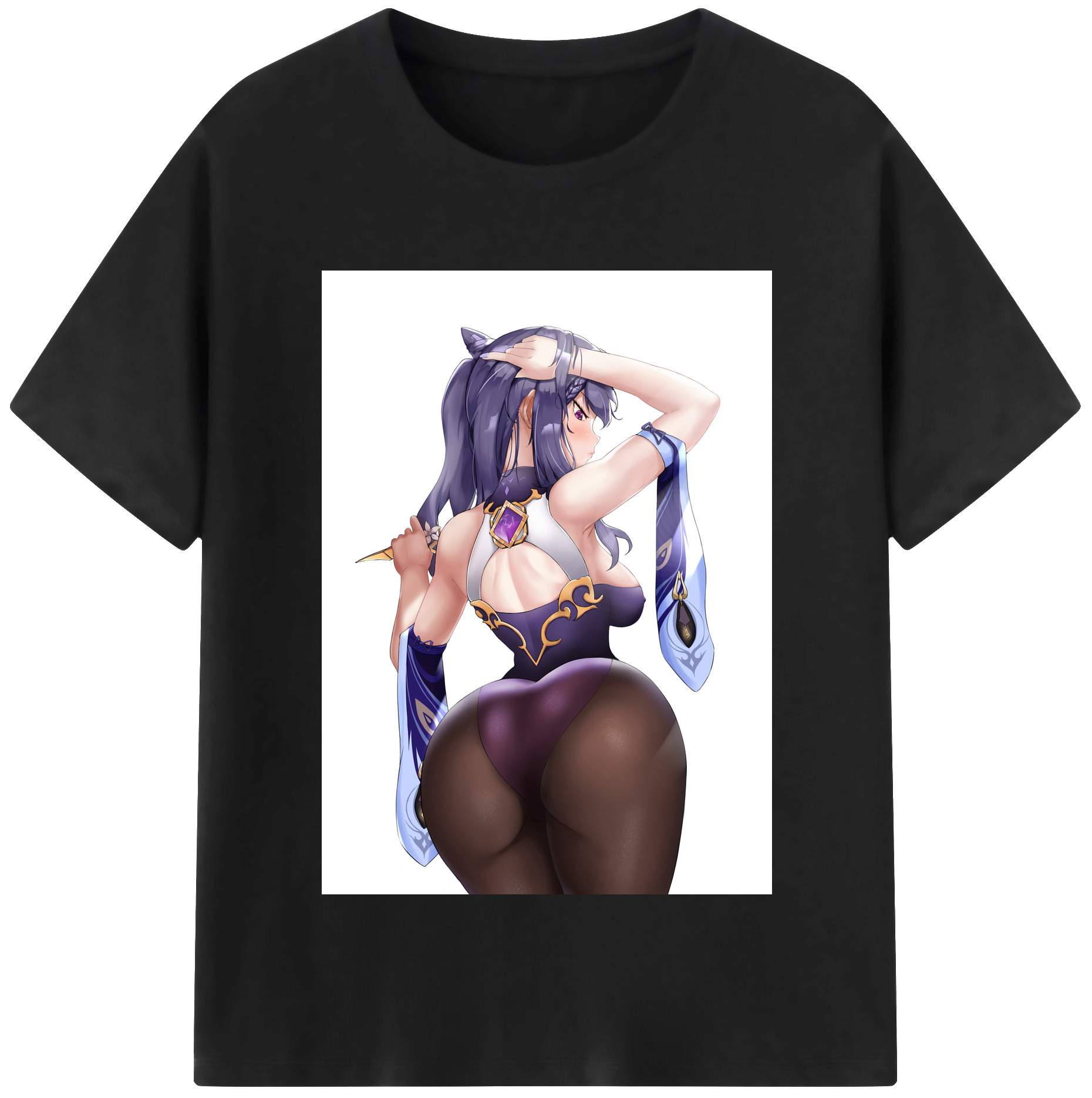 げんし神 刻晴 こくせい genshin Kokusei 綿100％半袖Tシャツ（フロントプリント）