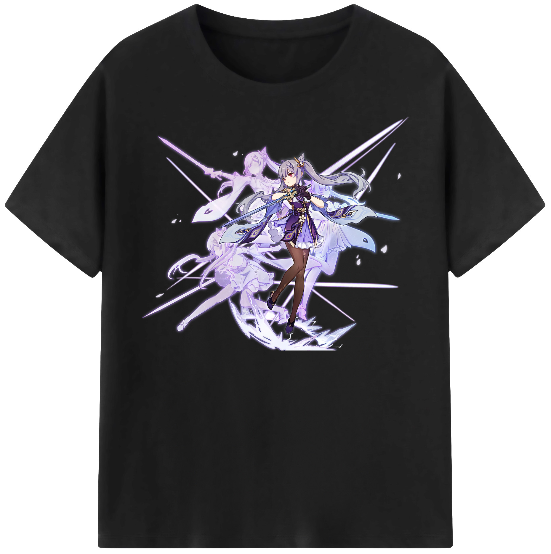 げんし神 刻晴 こくせい genshin Kokusei 綿100％半袖Tシャツ（フロントプリント）