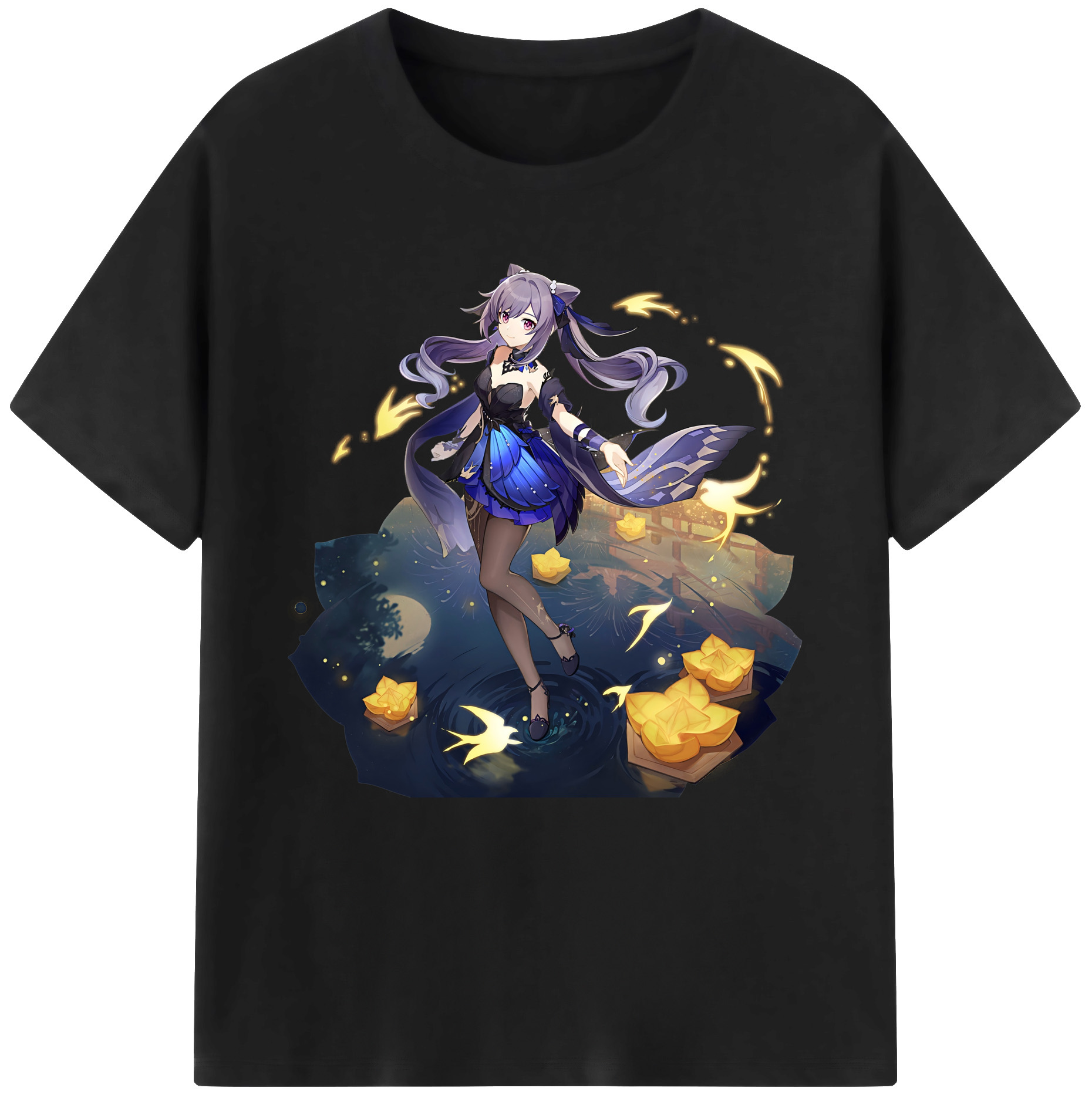 げんし神 刻晴 こくせい genshin Kokusei 綿100％半袖Tシャツ（フロントプリント）