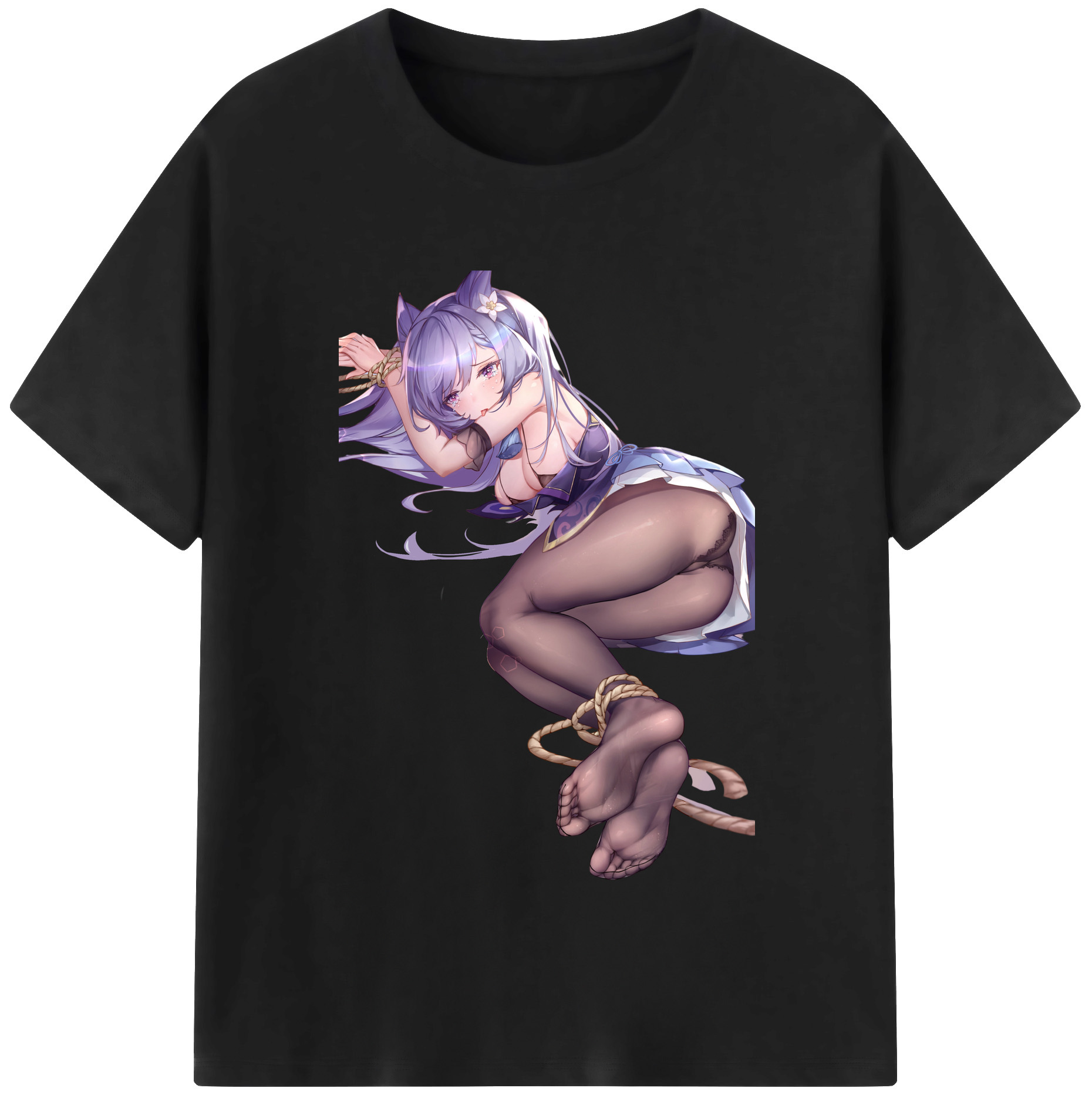 げんし神 刻晴 こくせい genshin Kokusei 綿100％半袖Tシャツ（フロントプリント）