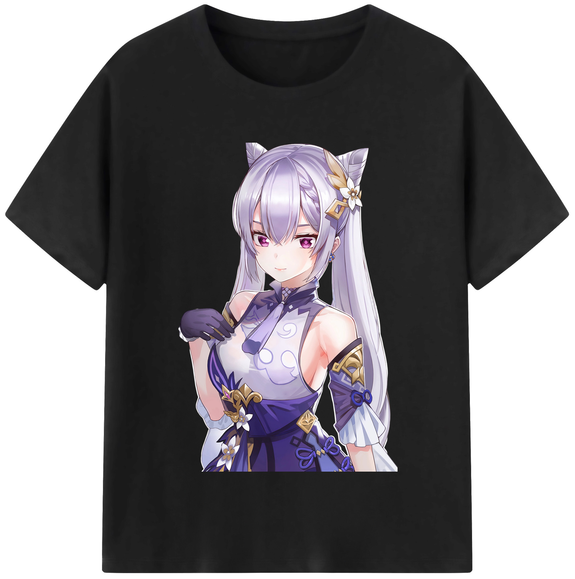 げんし神 刻晴 こくせい genshin Kokusei 綿100％半袖Tシャツ（フロントプリント）