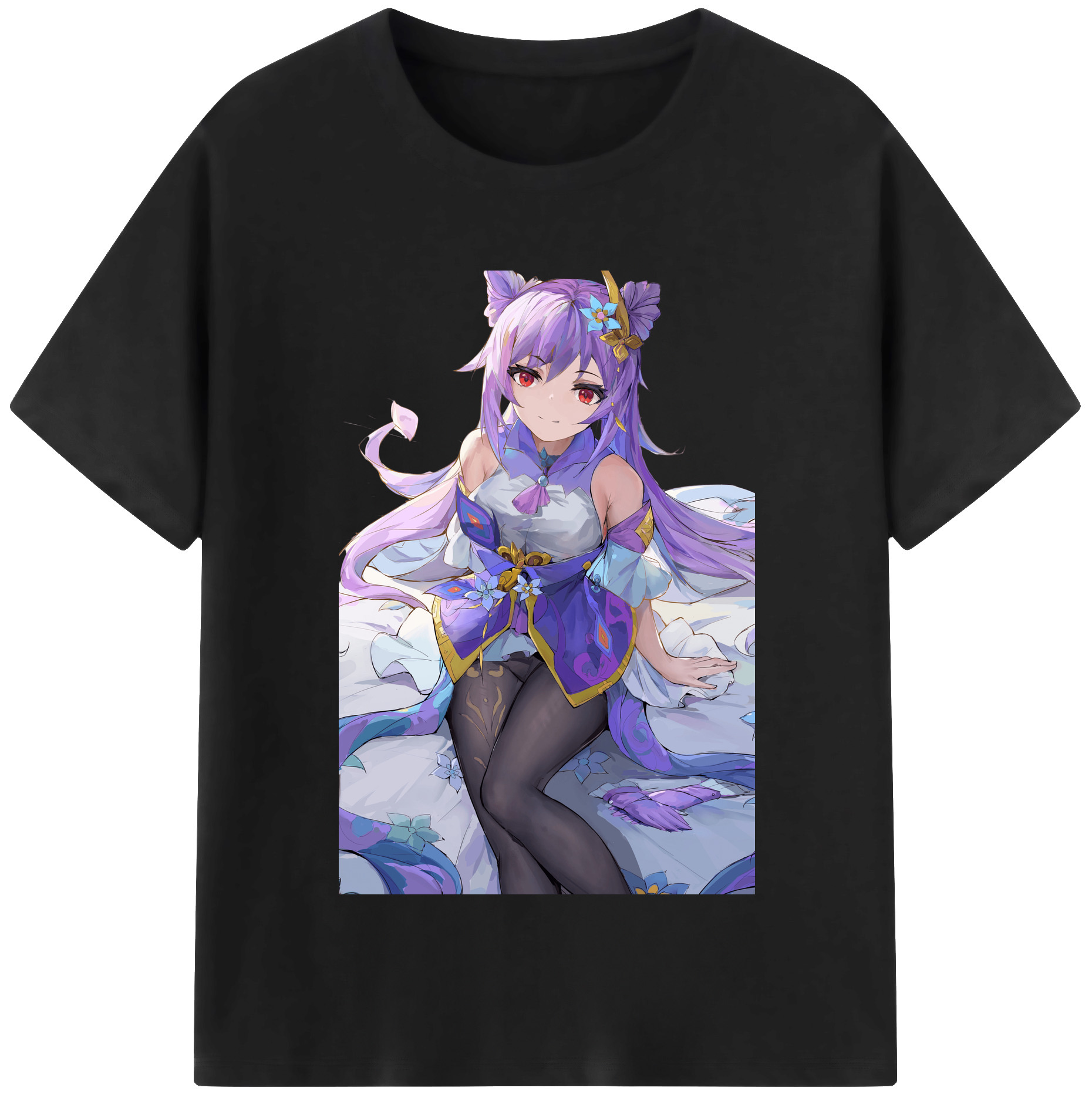 げんし神 刻晴 こくせい genshin Kokusei 綿100％半袖Tシャツ（フロントプリント）