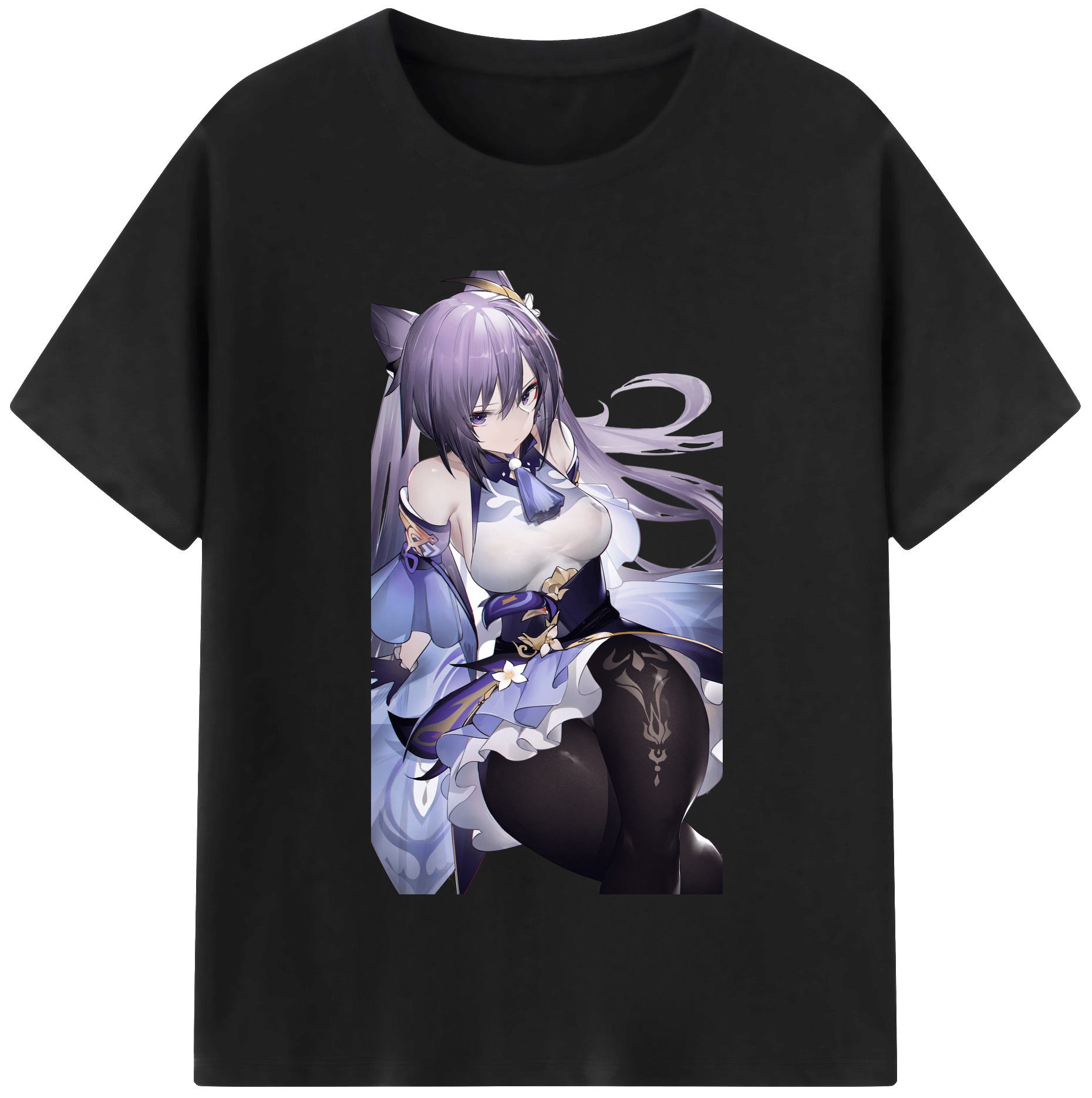 げんし神 刻晴 こくせい genshin Kokusei 綿100％半袖Tシャツ（フロントプリント）