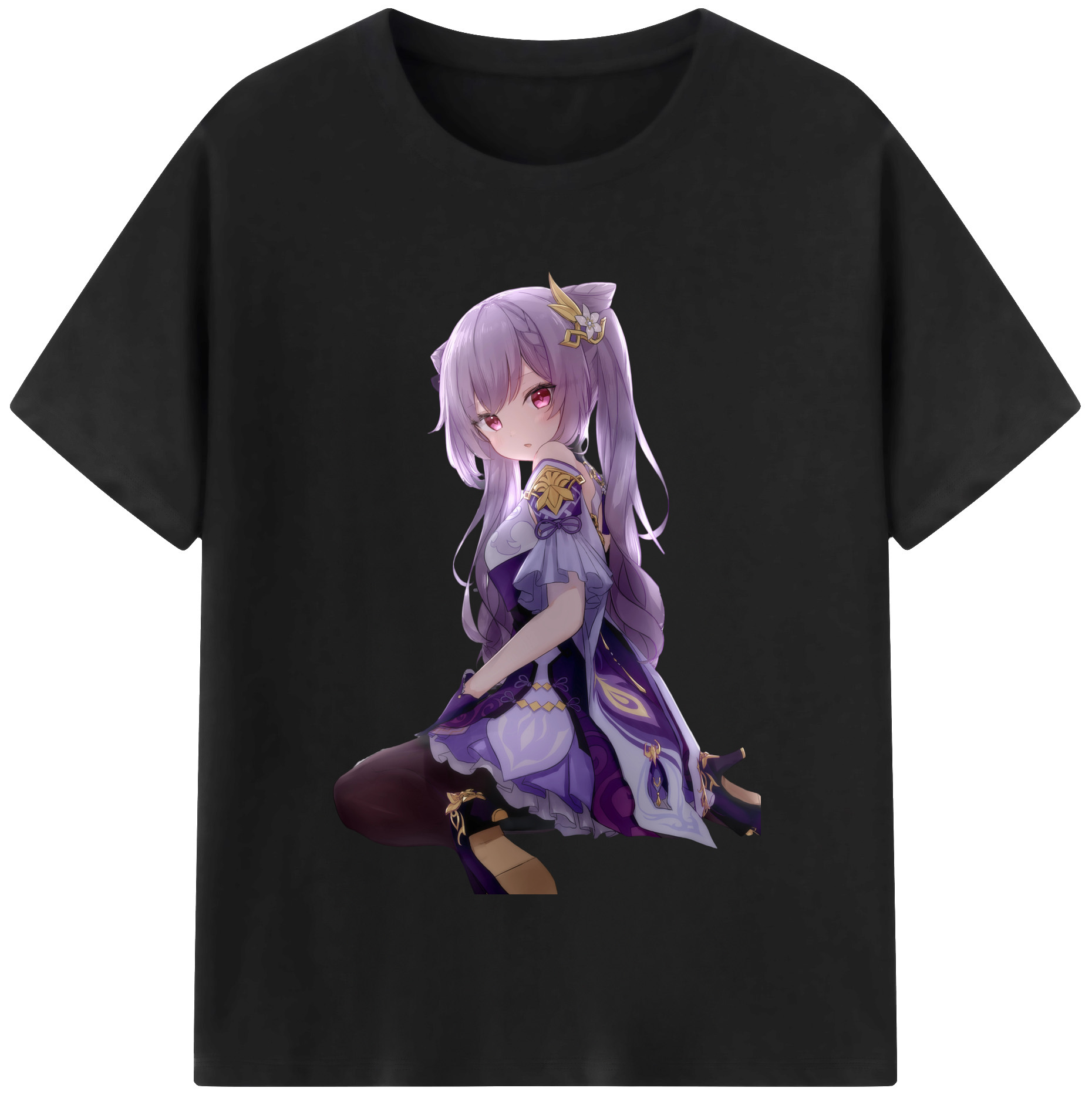 げんし神 刻晴 こくせい genshin Kokusei 綿100％半袖Tシャツ（フロントプリント）