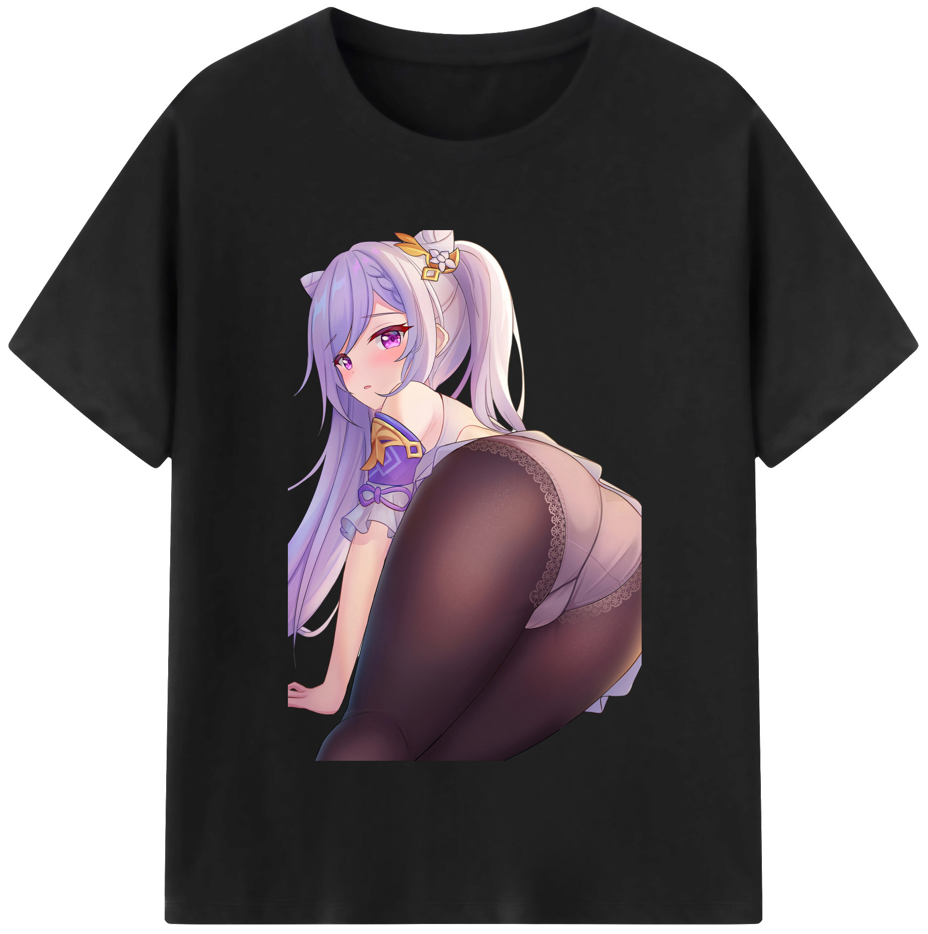 げんし神 刻晴 こくせい genshin Kokusei 綿100％半袖Tシャツ（フロントプリント）