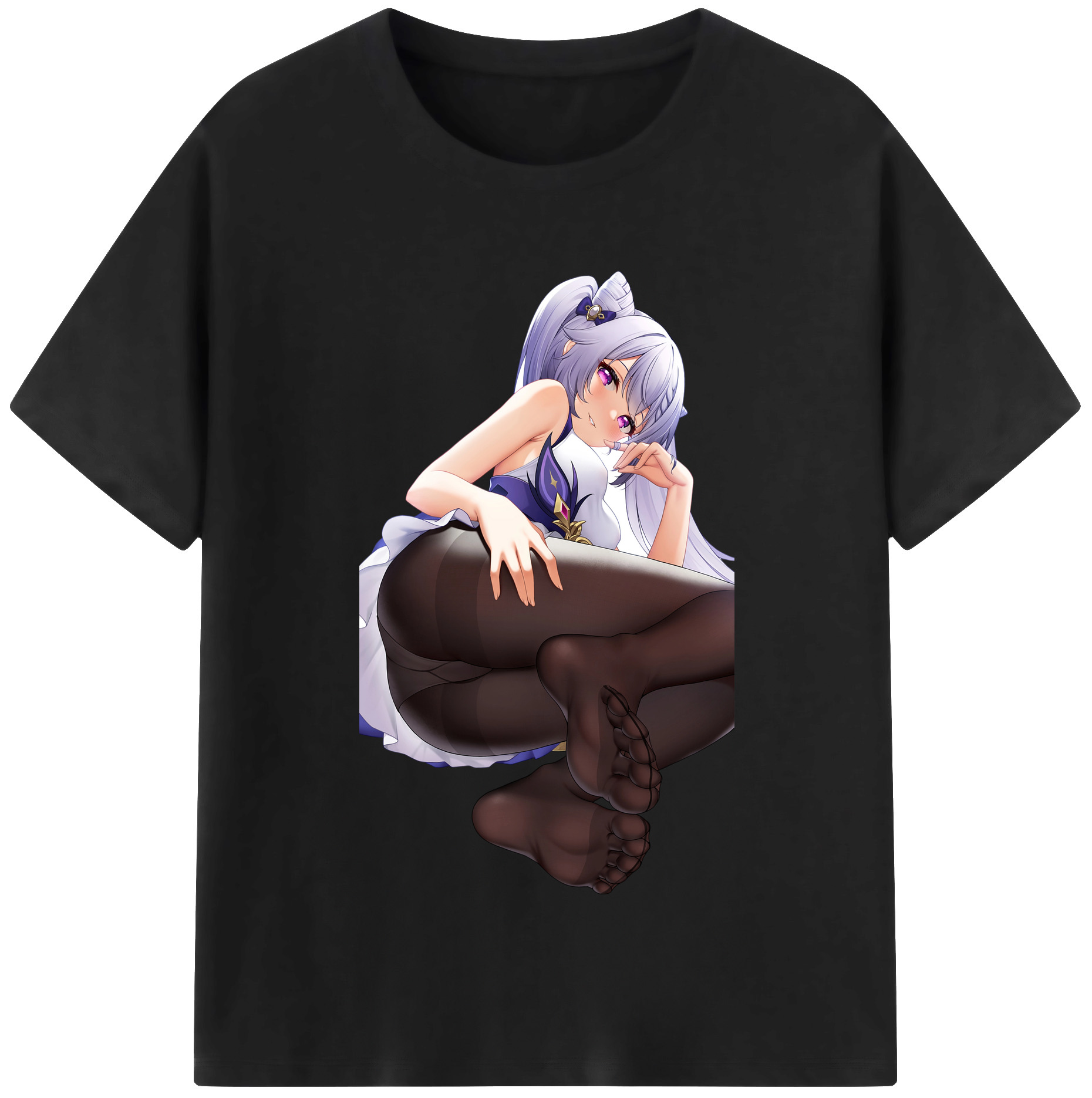 げんし神 刻晴 こくせい genshin Kokusei 綿100％半袖Tシャツ（フロントプリント）