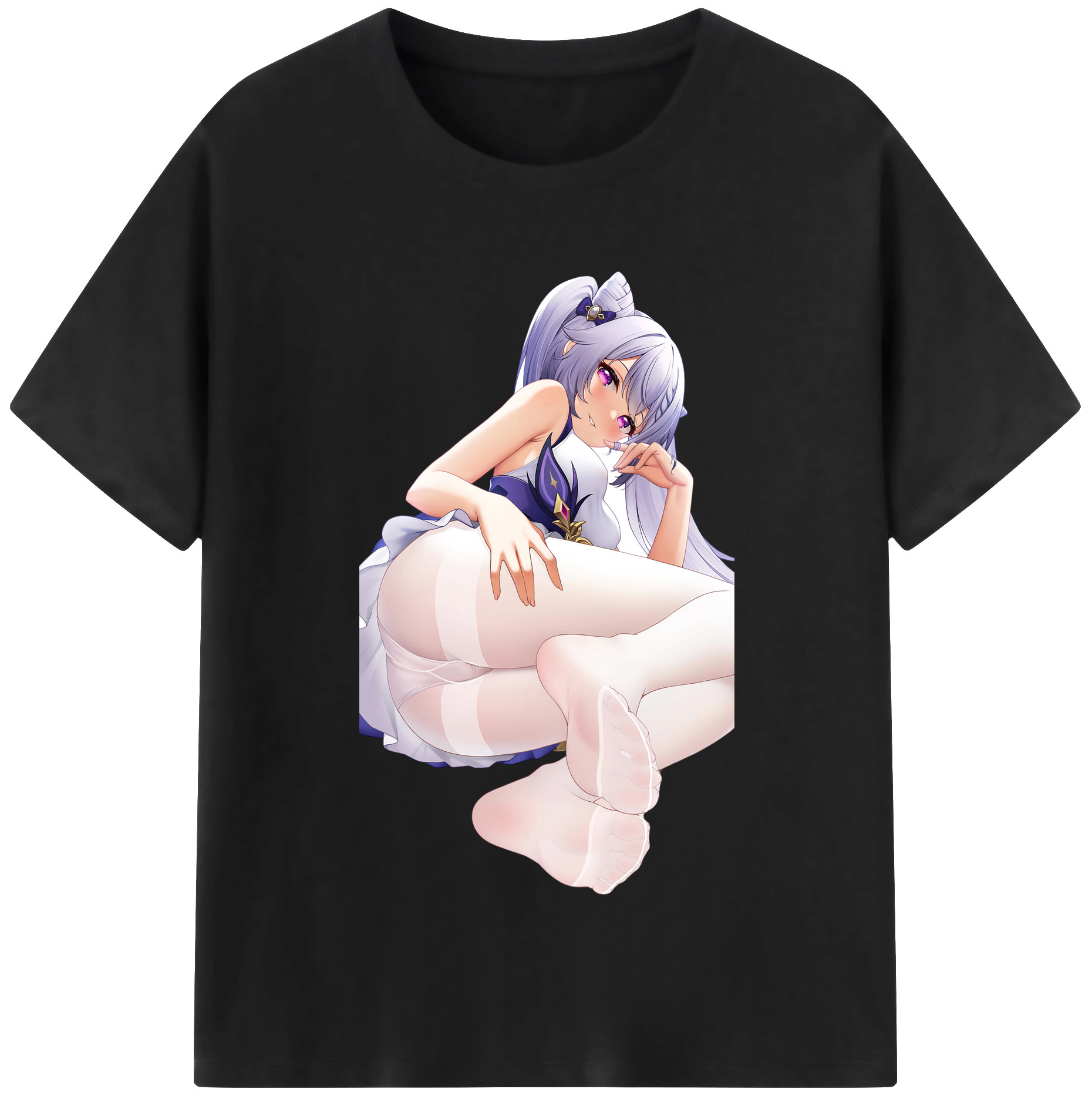げんし神 刻晴 こくせい genshin Kokusei 綿100％半袖Tシャツ（フロントプリント）