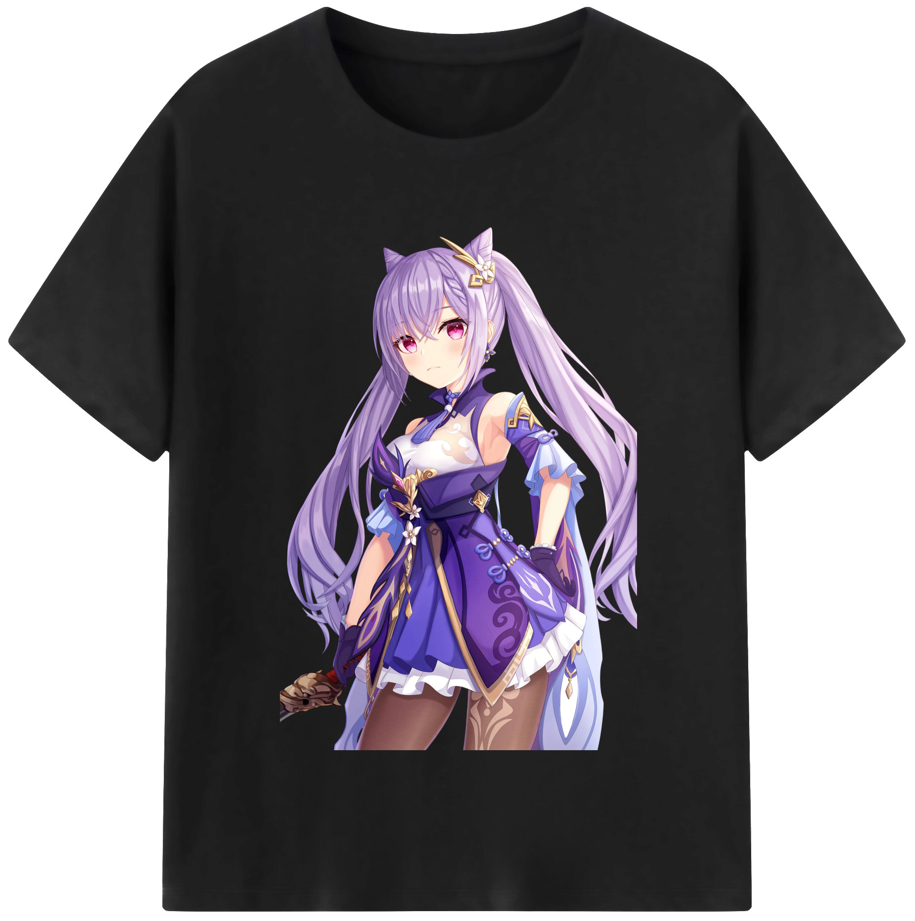 げんし神 刻晴 こくせい genshin Kokusei 綿100％半袖Tシャツ（フロントプリント）
