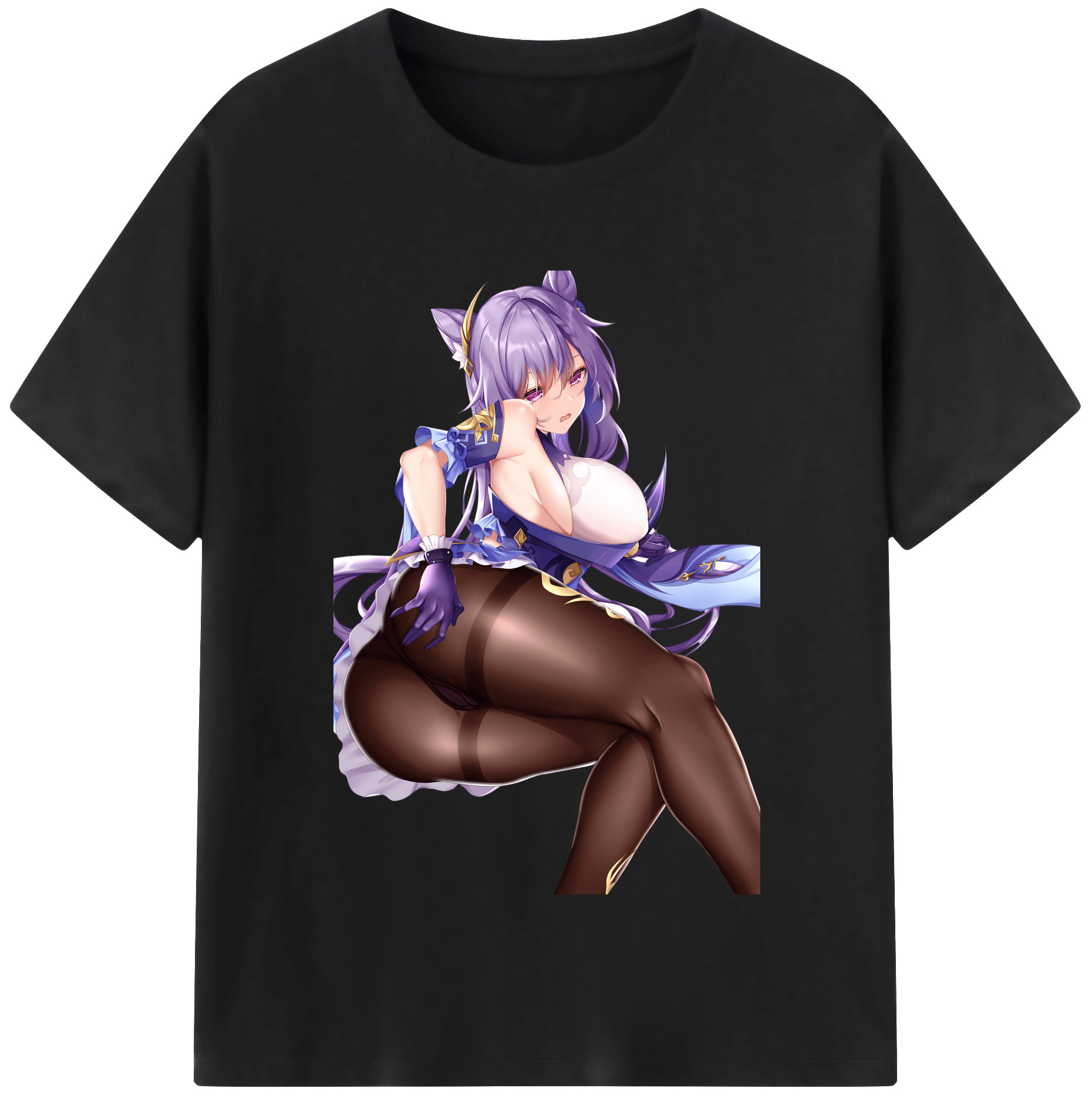 げんし神 刻晴 こくせい genshin Kokusei 綿100％半袖Tシャツ（フロントプリント）
