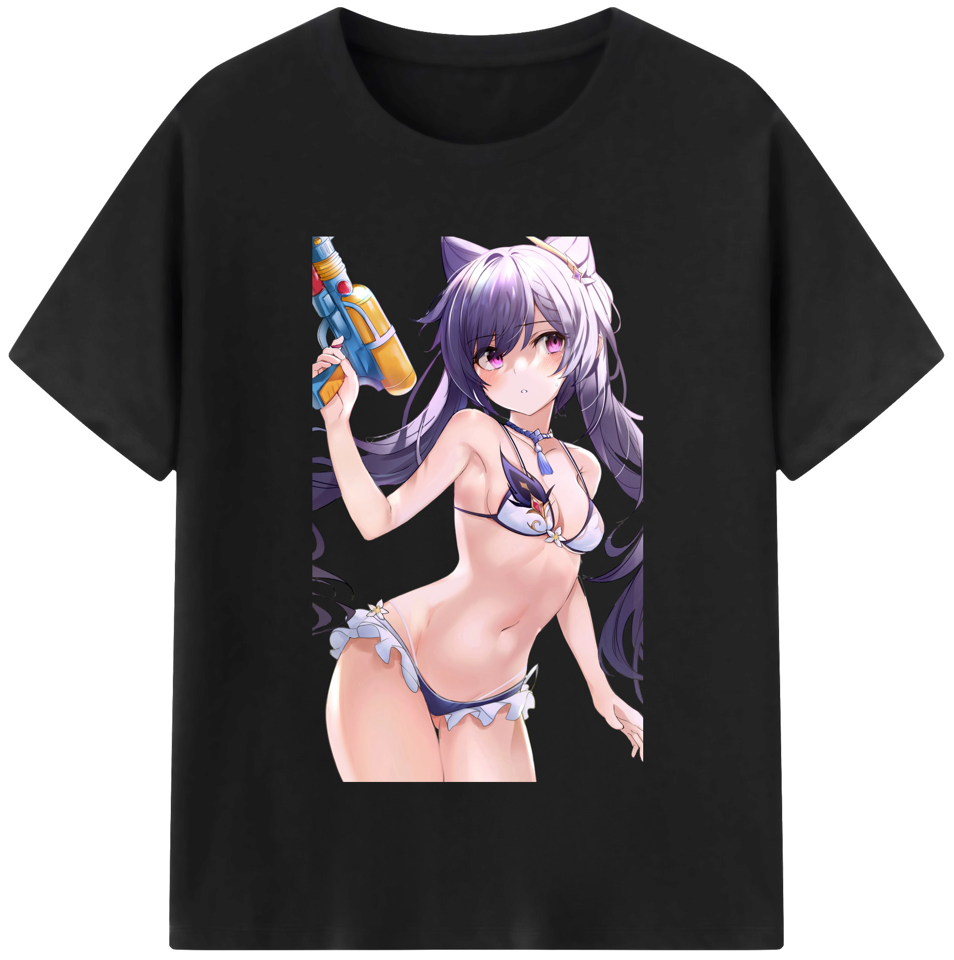 げんし神 刻晴 こくせい genshin Kokusei 綿100％半袖Tシャツ（フロントプリント）