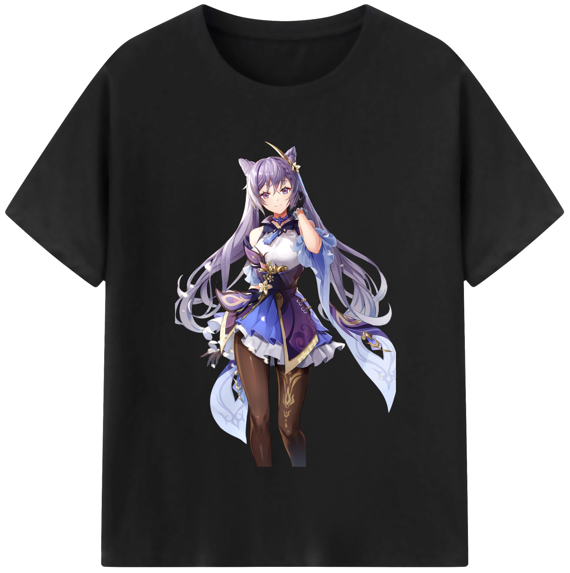 げんし神 刻晴 こくせい genshin Kokusei 綿100％半袖Tシャツ（フロントプリント）