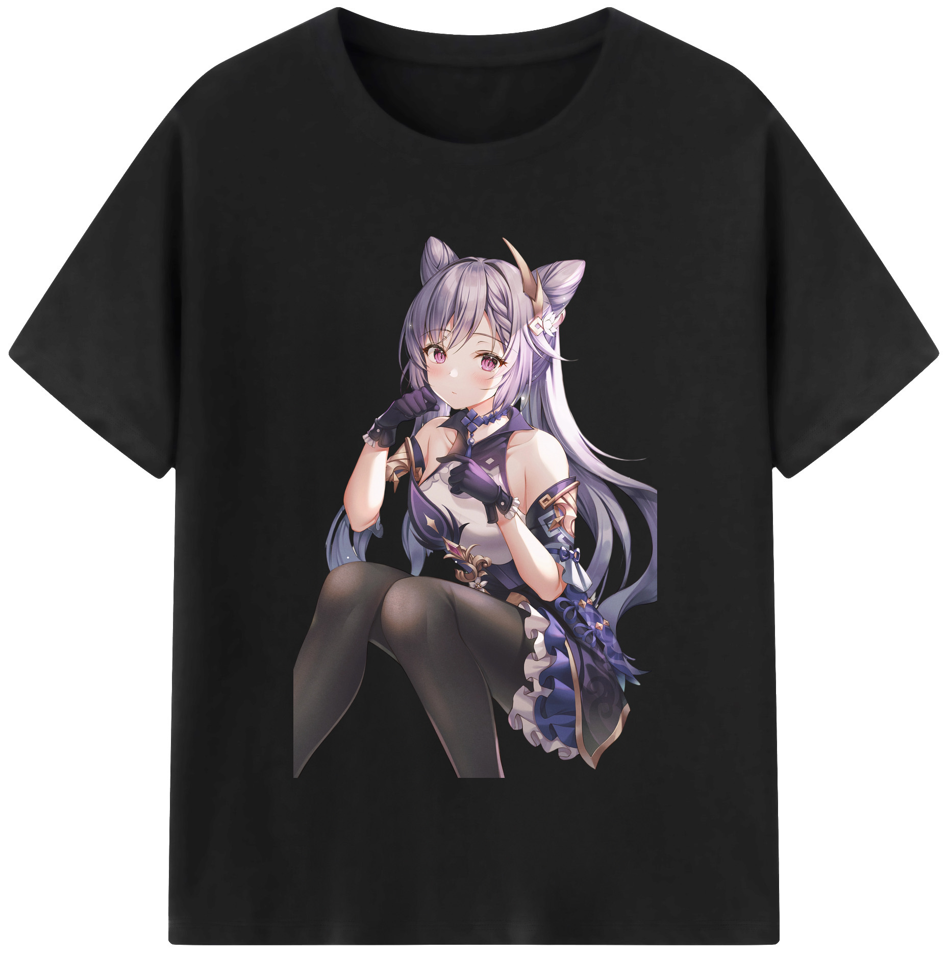 げんし神 刻晴 こくせい genshin Kokusei 綿100％半袖Tシャツ（フロントプリント）