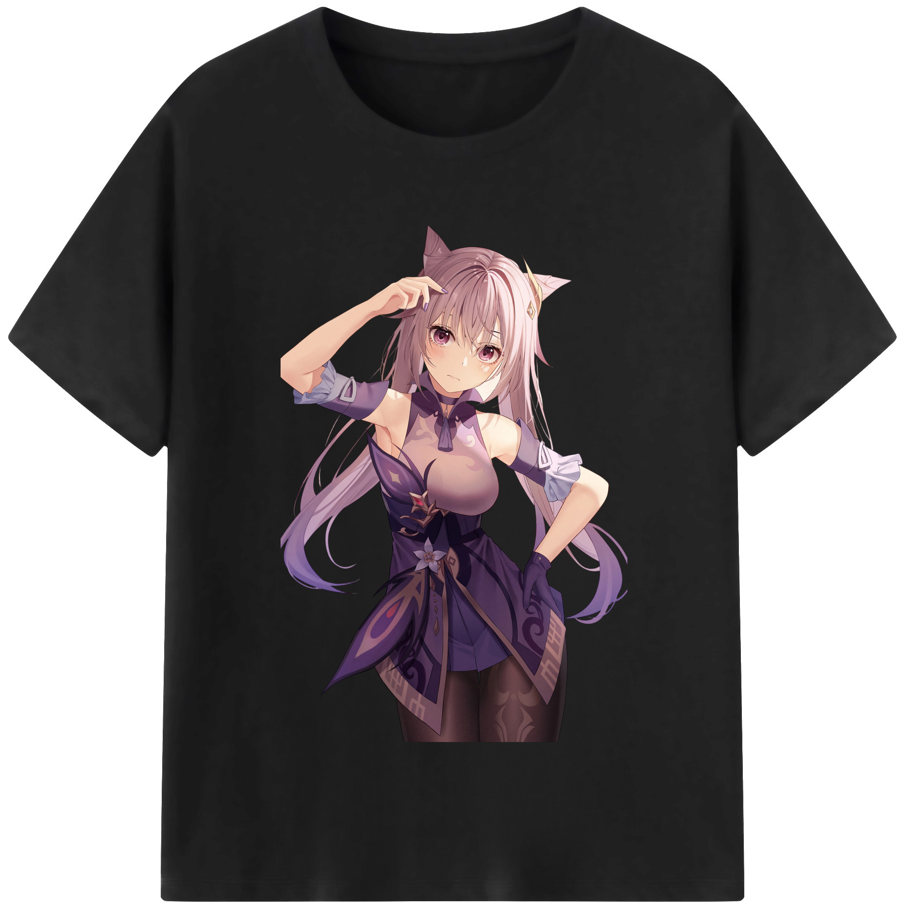 げんし神 刻晴 こくせい genshin Kokusei 綿100％半袖Tシャツ（フロントプリント）
