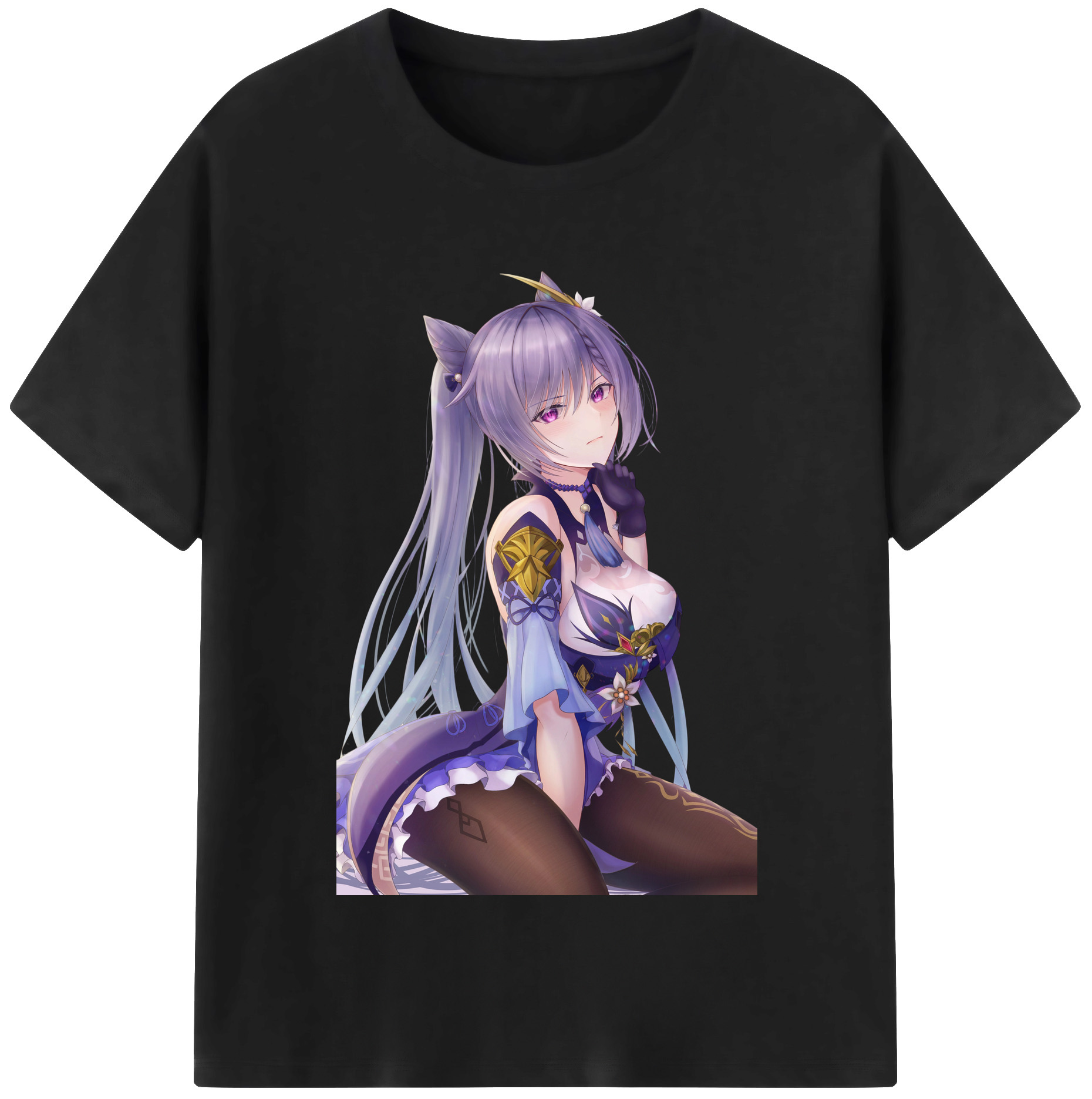 げんし神 刻晴 こくせい genshin Kokusei 綿100％半袖Tシャツ（フロントプリント）