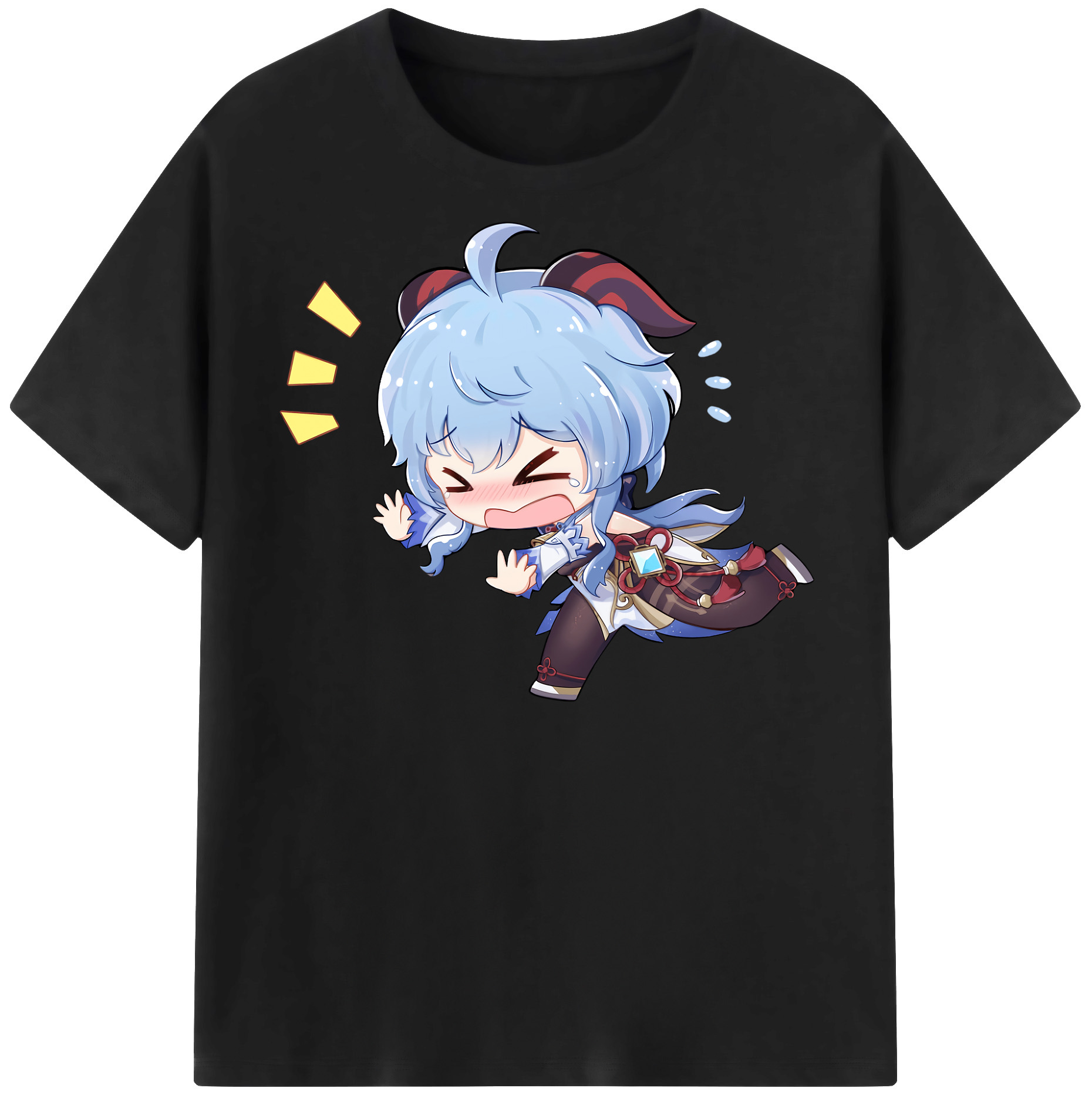 げんし神 甘雨 かんう genshin Ganyu 綿100％半袖Tシャツ（フロントプリント）