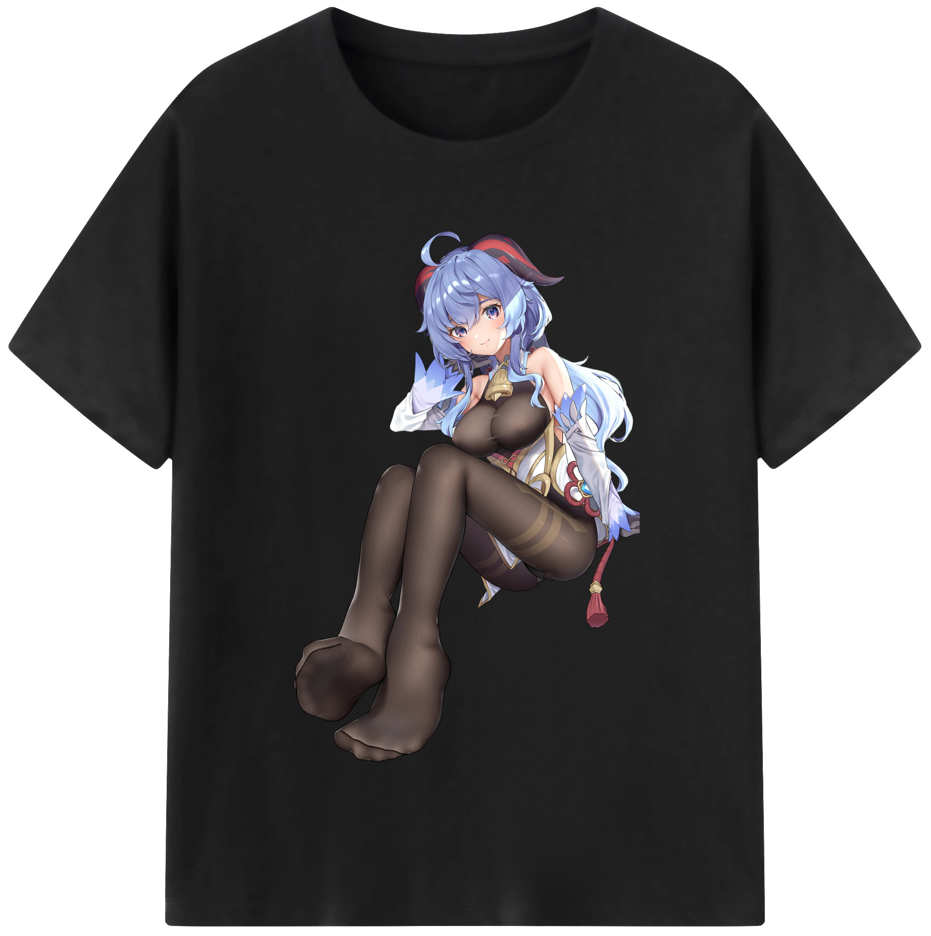 げんし神 甘雨 かんう genshin Ganyu 綿100％半袖Tシャツ（フロントプリント）