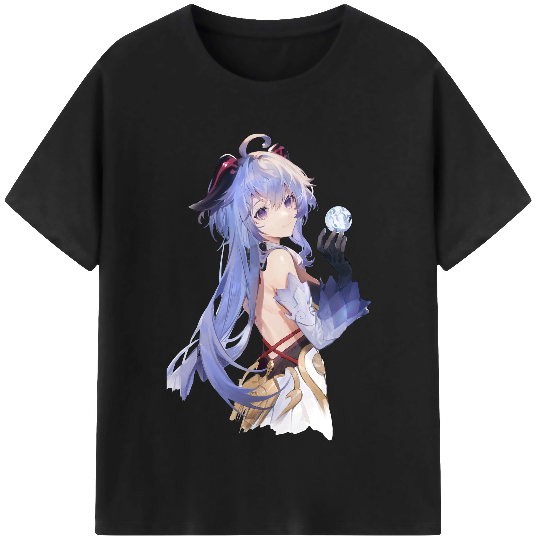 げんし神 甘雨 かんう genshin Ganyu 綿100％半袖Tシャツ（フロントプリント）
