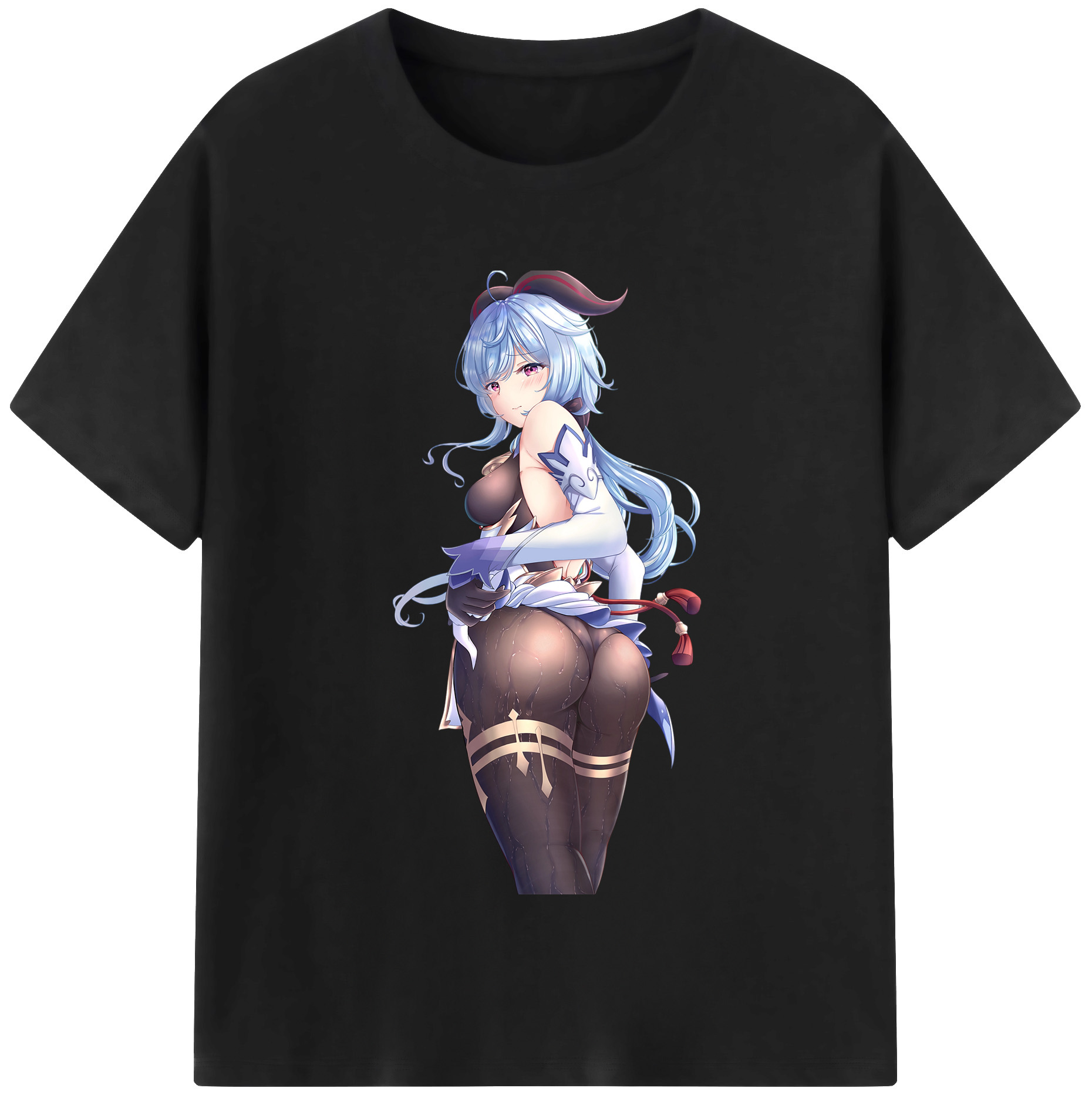 げんし神 甘雨 かんう genshin Ganyu 綿100％半袖Tシャツ（フロントプリント）