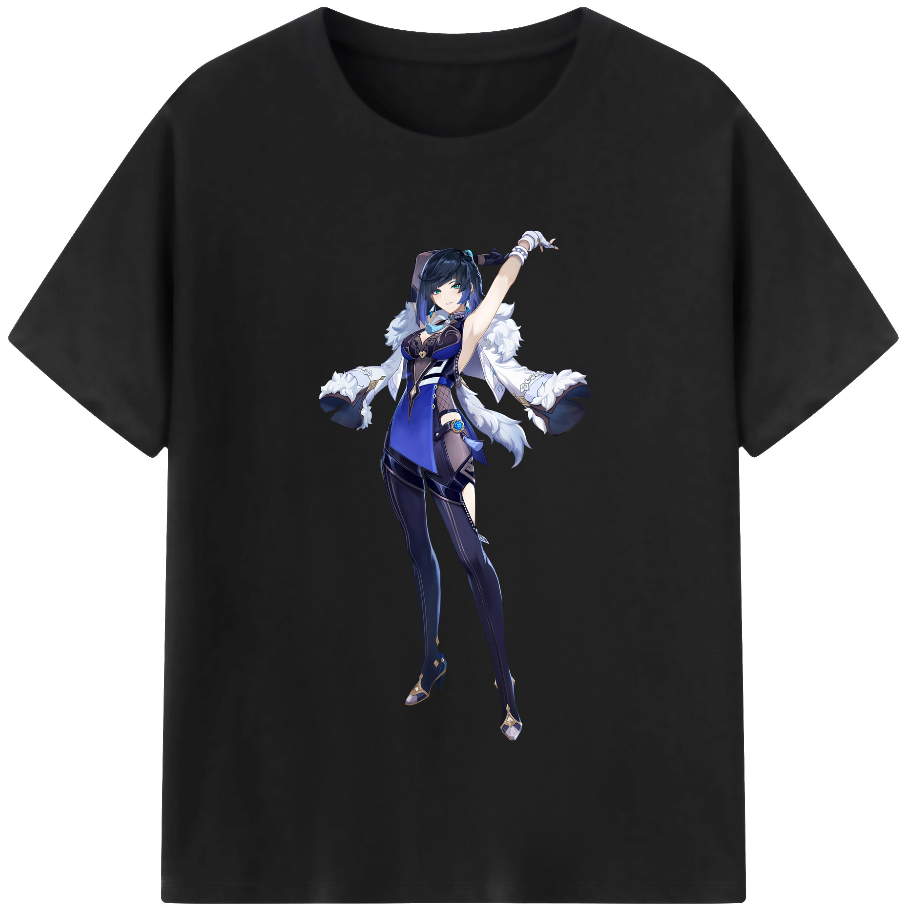 げんし神 夜兰 やらん genshin Yaran 綿100％半袖Tシャツ（フロントプリント）