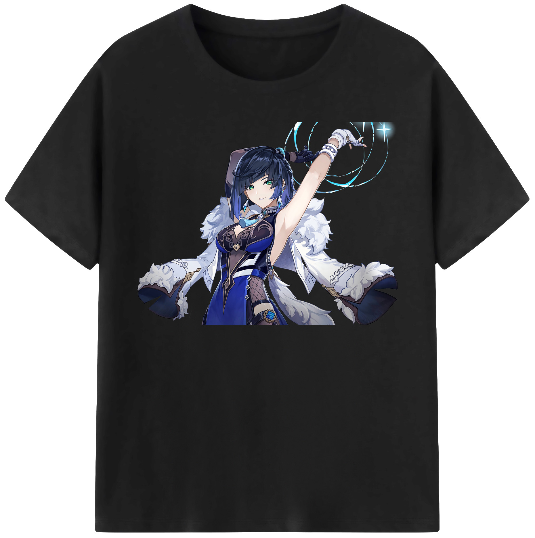 げんし神 夜兰 やらん genshin Yaran 綿100％半袖Tシャツ（フロントプリント）