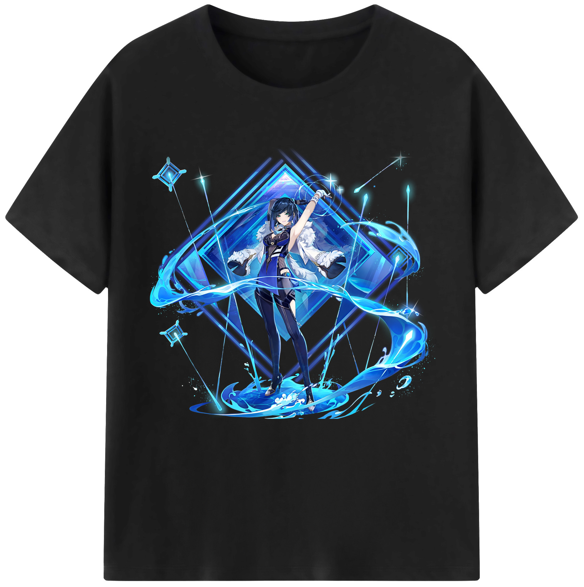 げんし神 夜兰 やらん genshin Yaran 綿100％半袖Tシャツ（フロントプリント）
