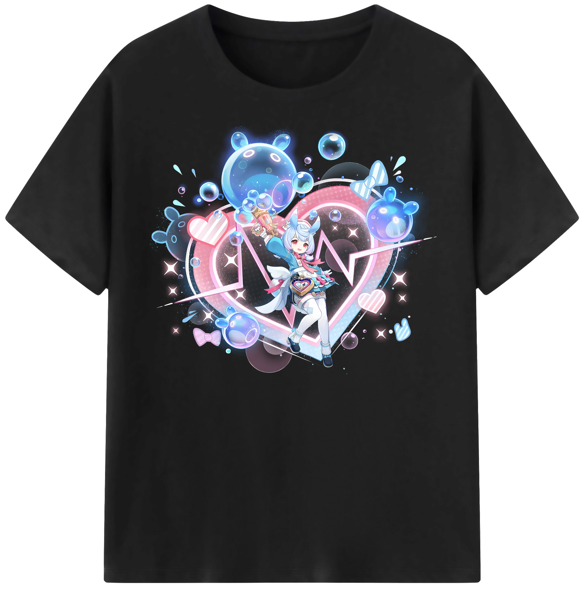 げんし神 シゲウィン genshin Shigewin 綿100％半袖Tシャツ（フロントプリント）