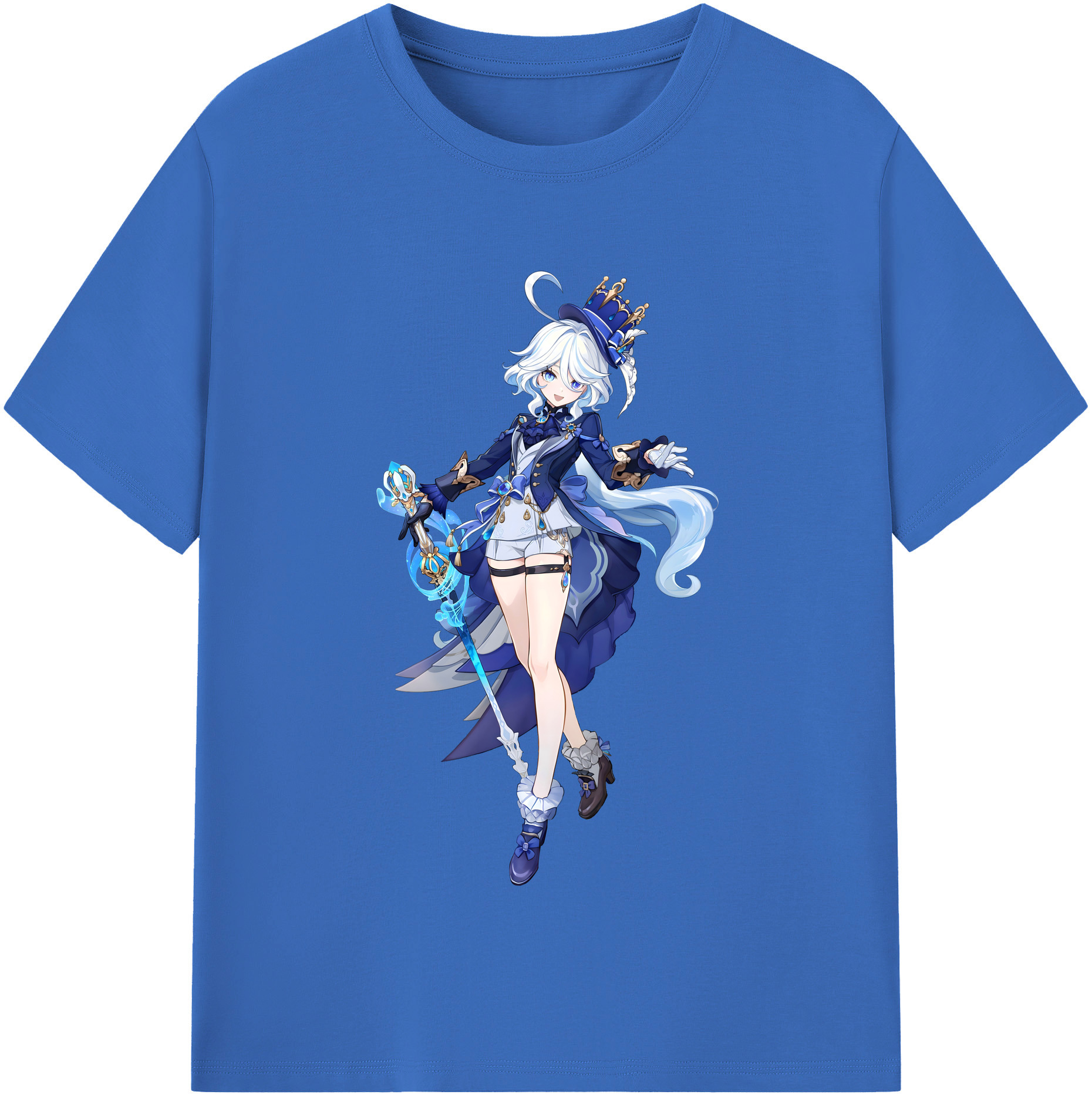 げんし神 フリーナ genshin Furina 綿100％半袖Tシャツ（フロントプリント）