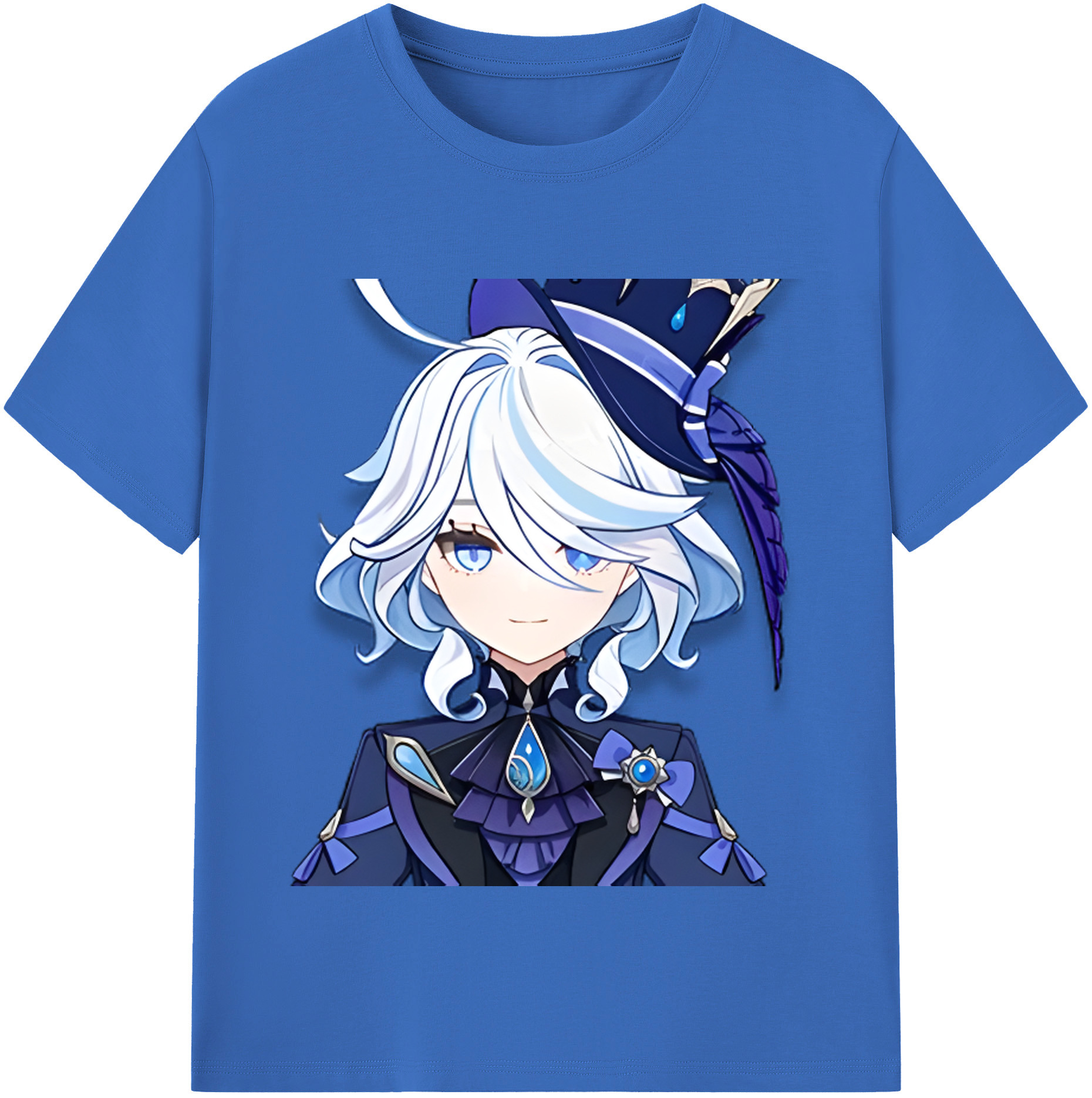げんし神 フリーナ genshin Furina 綿100％半袖Tシャツ（フロントプリント）