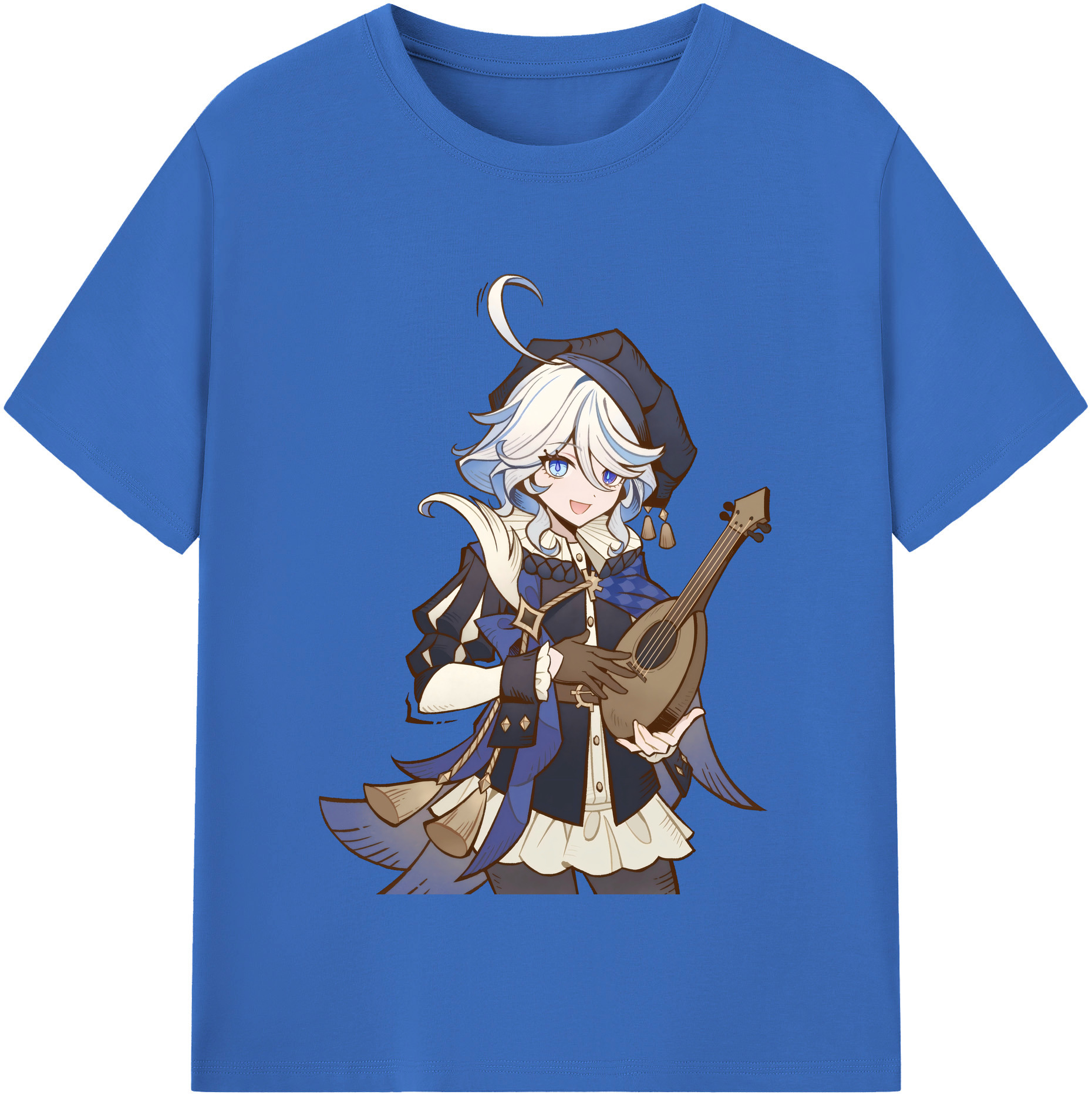げんし神 フリーナ genshin Furina 綿100％半袖Tシャツ（フロントプリント）