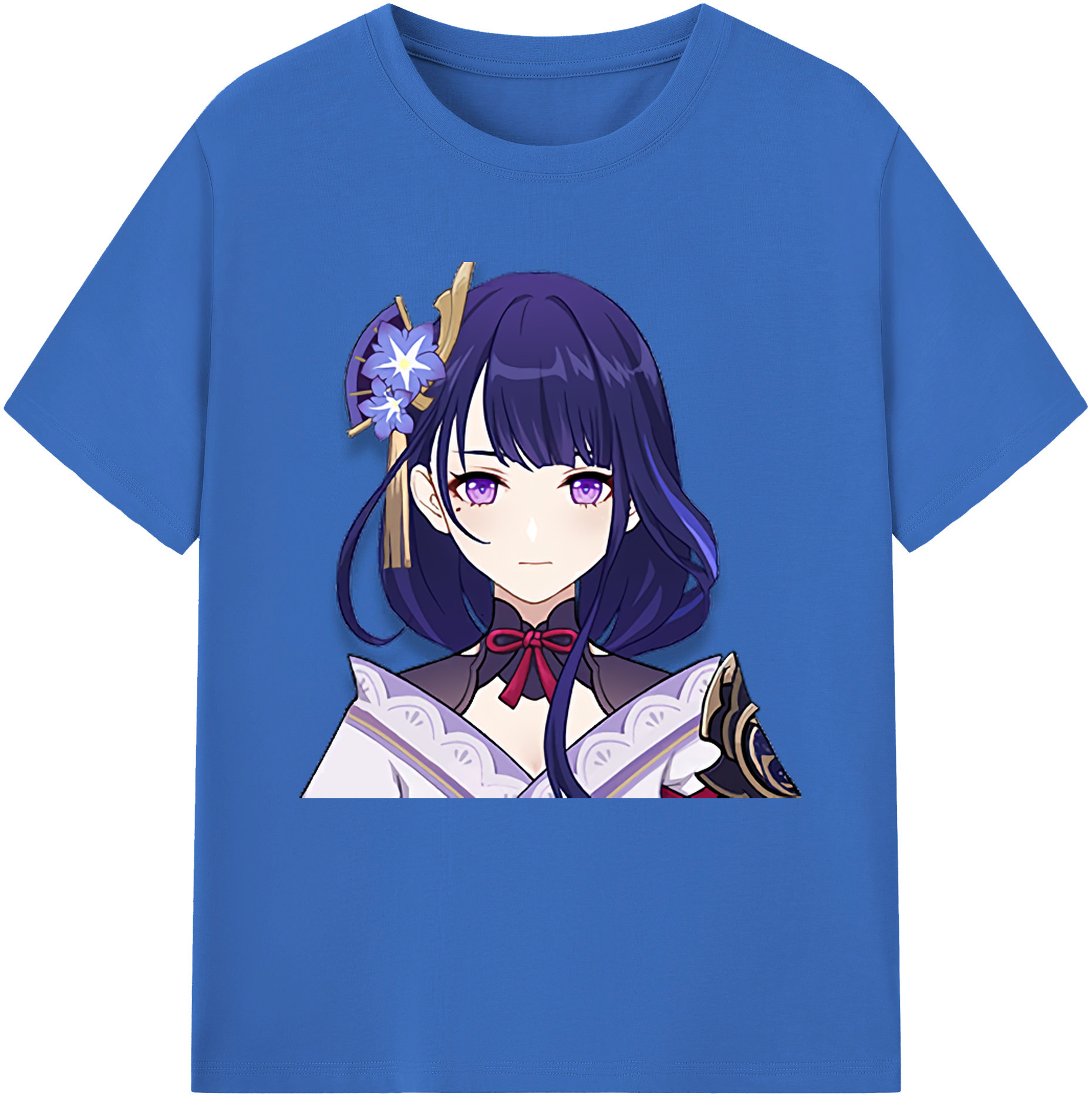 げんし神 雷電将軍 らいでんしょうぐん genshin Raiden Shogun 綿100％半袖Tシャツ（フロントプリント）